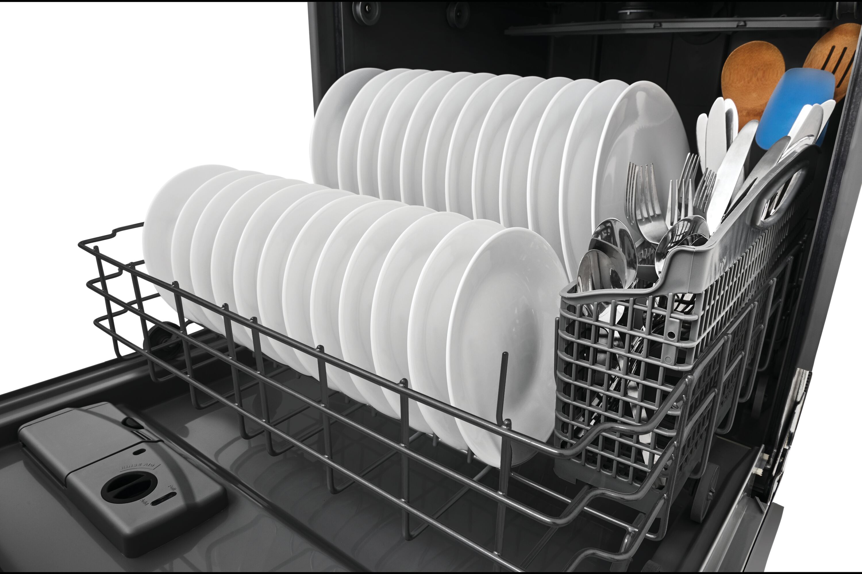Lavavajillas empotrado de control superior de 24 pulgadas de Frigidaire (Acero inoxidable resistente a huellas dactilares) con certificación ENERGY STAR, nivel de sonido estándar de 52 decibeles FDPH431LAF