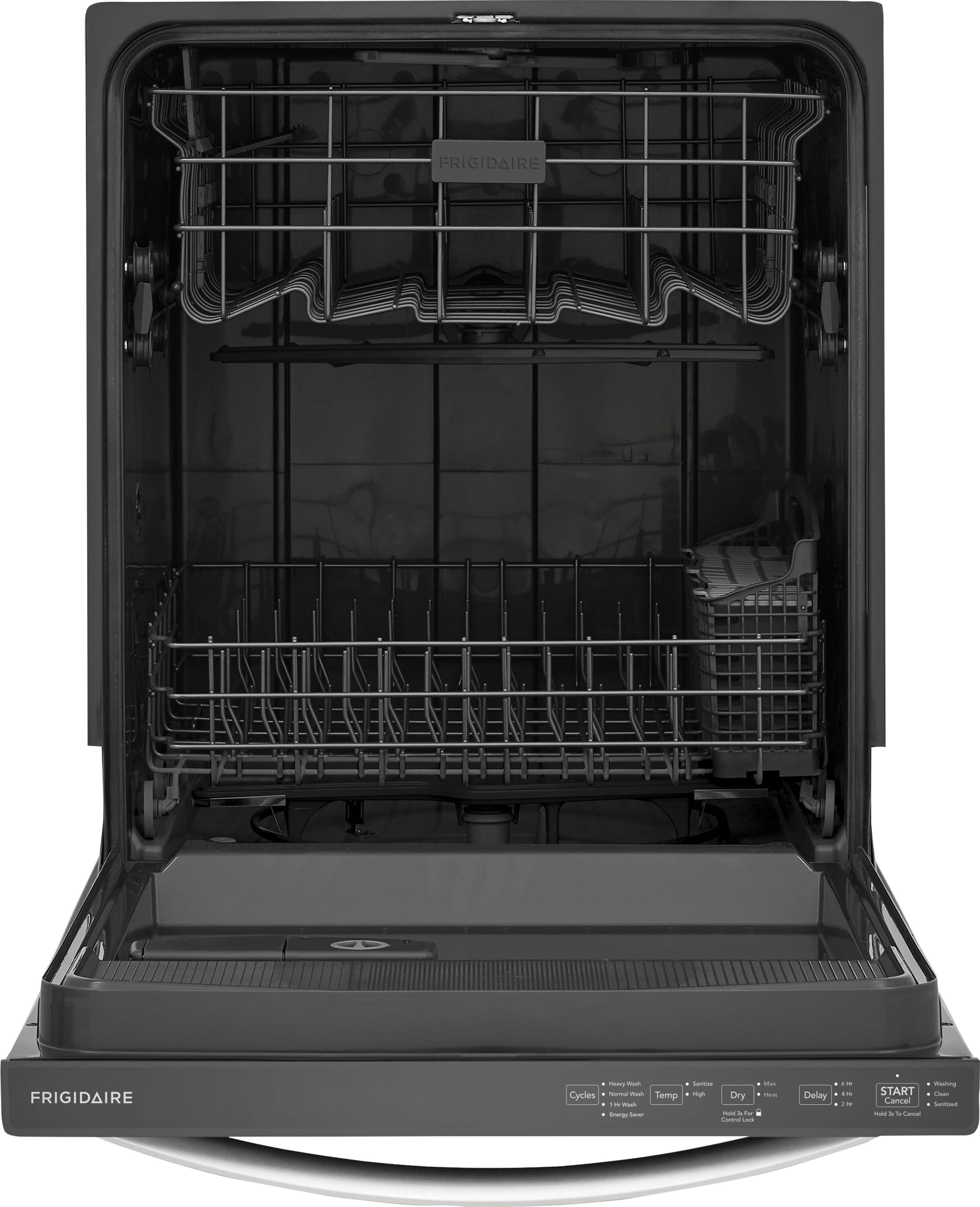 Lavavajillas empotrado de control superior de 24 pulgadas de Frigidaire (Acero inoxidable resistente a huellas dactilares) con certificación ENERGY STAR, nivel de sonido estándar de 52 decibeles FDPH431LAF