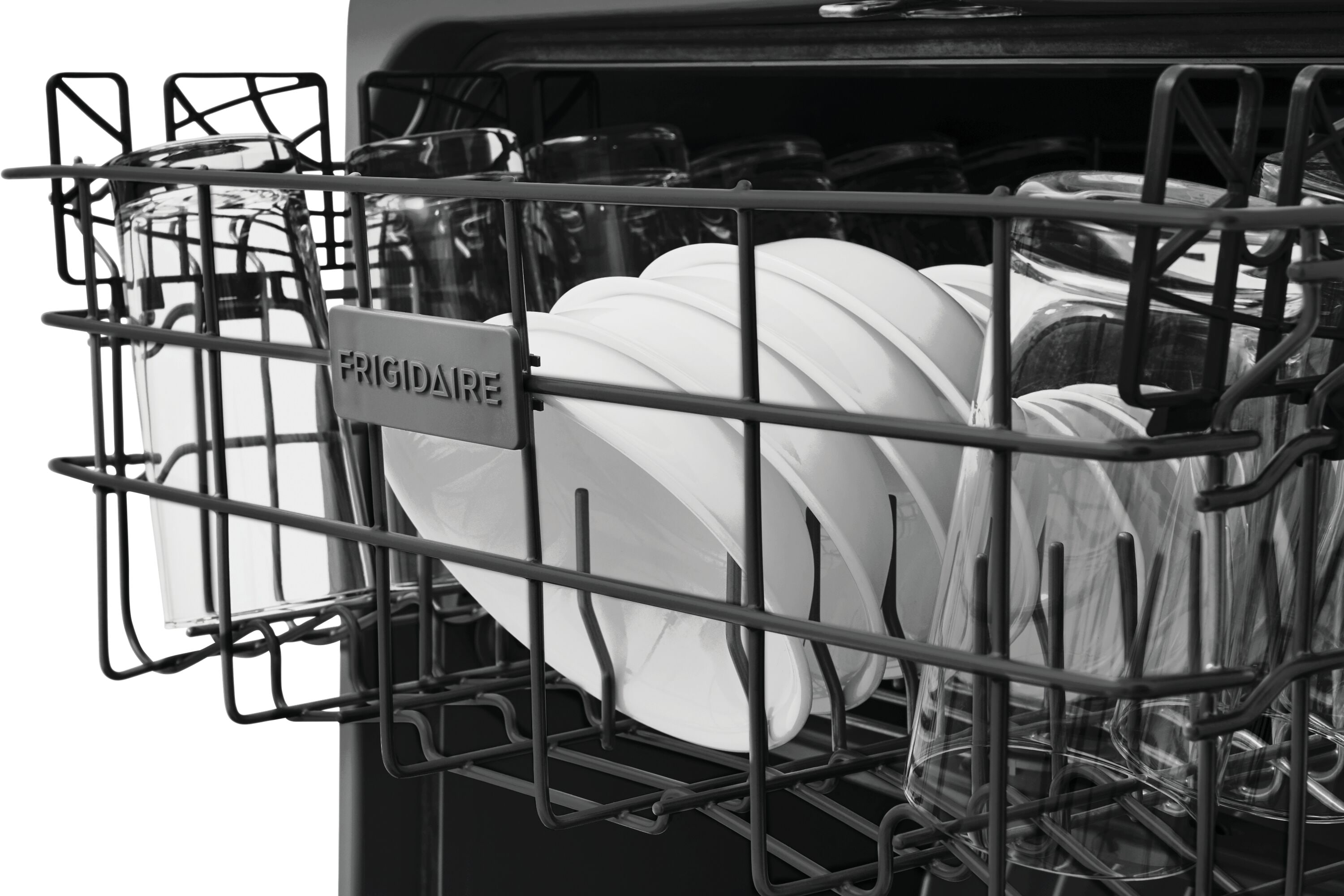 Lavavajillas empotrado de control superior de 24 pulgadas de Frigidaire (Acero inoxidable resistente a huellas dactilares) con certificación ENERGY STAR, nivel de sonido estándar de 52 decibeles FDPH431LAF
