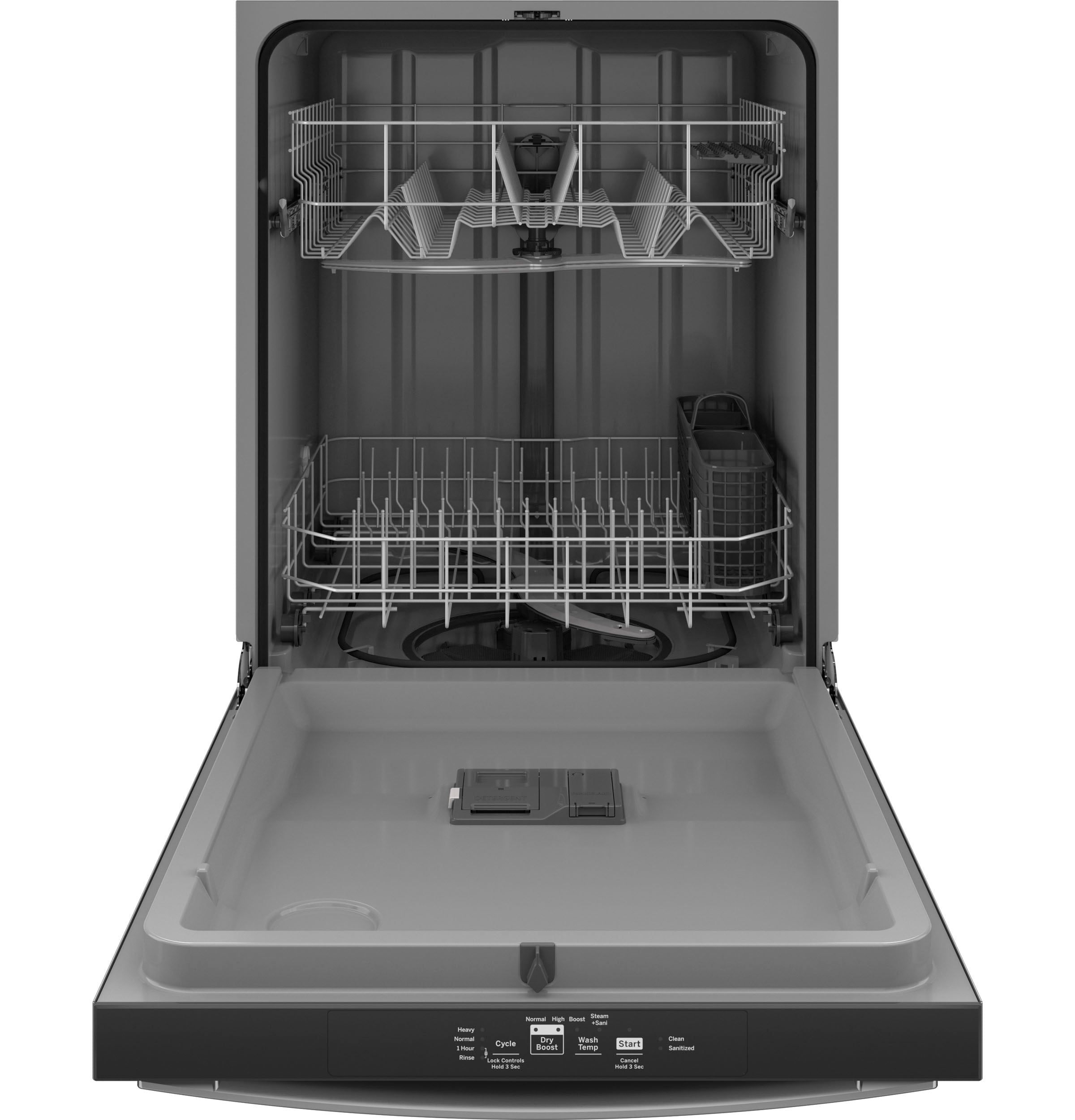 Lavavajillas empotrable de control superior de 24 pulgadas con tecnología Dry Boost (acero inoxidable) certificado ENERGY STAR, nivel de sonido estándar de 55 decibeles GDT535PYVFS
