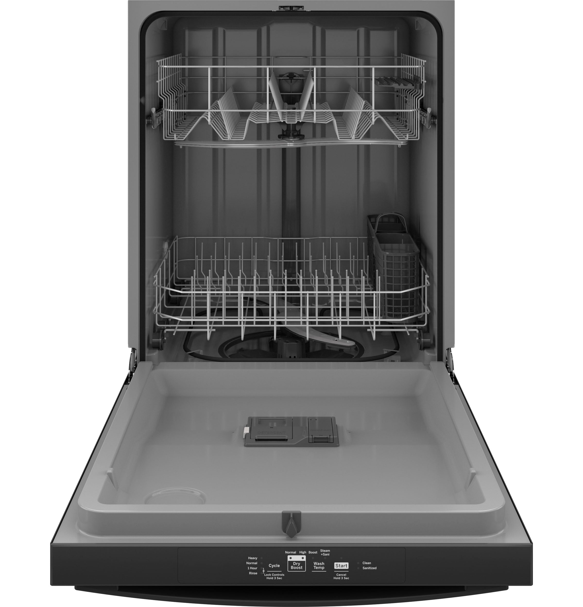 Lavavajillas Empotrado con Control Superior de 24 pulgadas con Tecnología Secado Avanzado en Color Negro, Certificación ENERGY STAR, Nivel de Ruido Estándar de 55 Decibeles - Modelo GDT535PGRBB