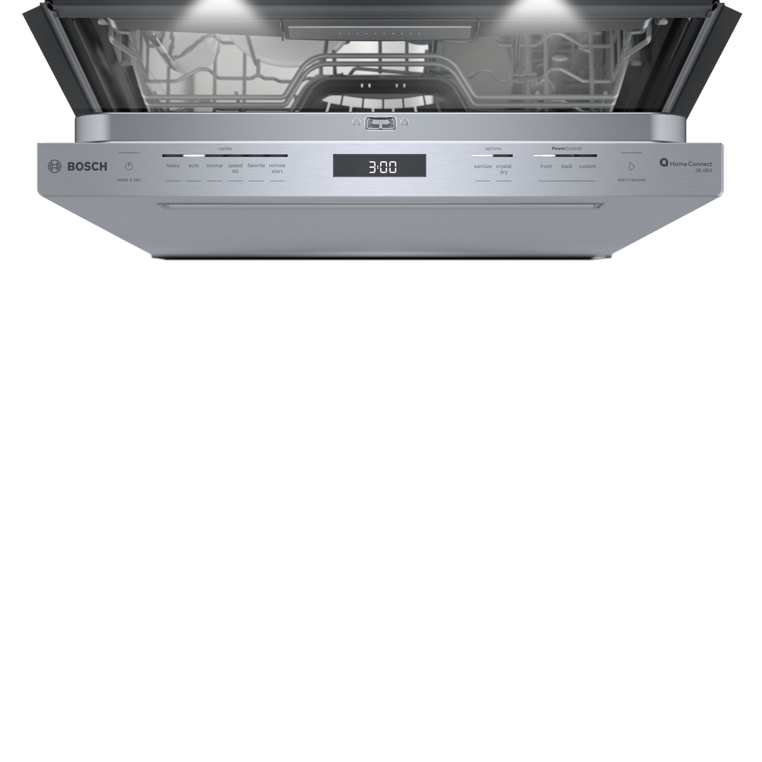 Lavavajillas Empotrado Bosch Benchmark Series de 24 pulgadas con Tercer Riel (Acero inoxidable) Certificado ENERGY STAR, Nivel de Sonido más bajo de 38 Decibeles SHP9PCM5N