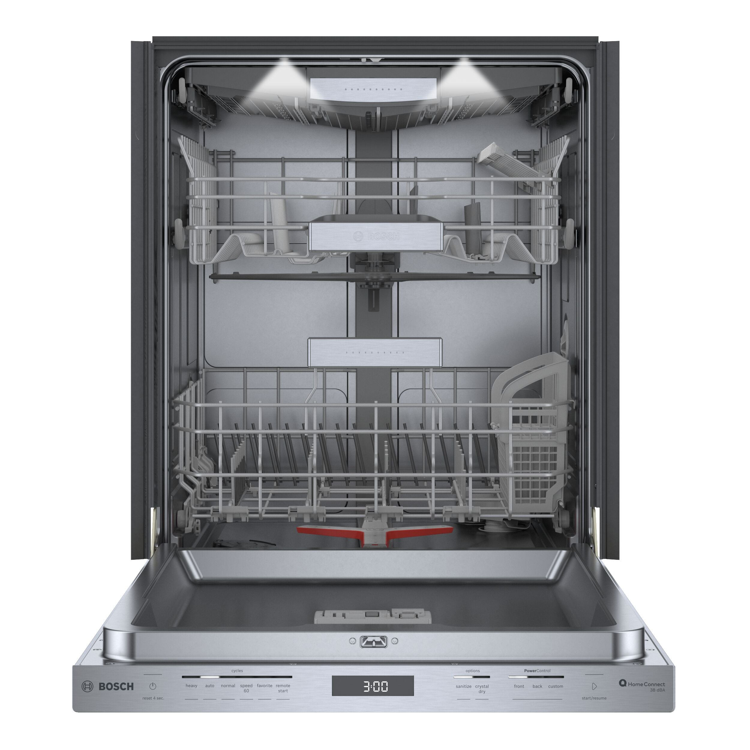 Lavavajillas Empotrado Bosch Benchmark Series de 24 pulgadas con Tercer Riel (Acero inoxidable) Certificado ENERGY STAR, Nivel de Sonido más bajo de 38 Decibeles SHP9PCM5N