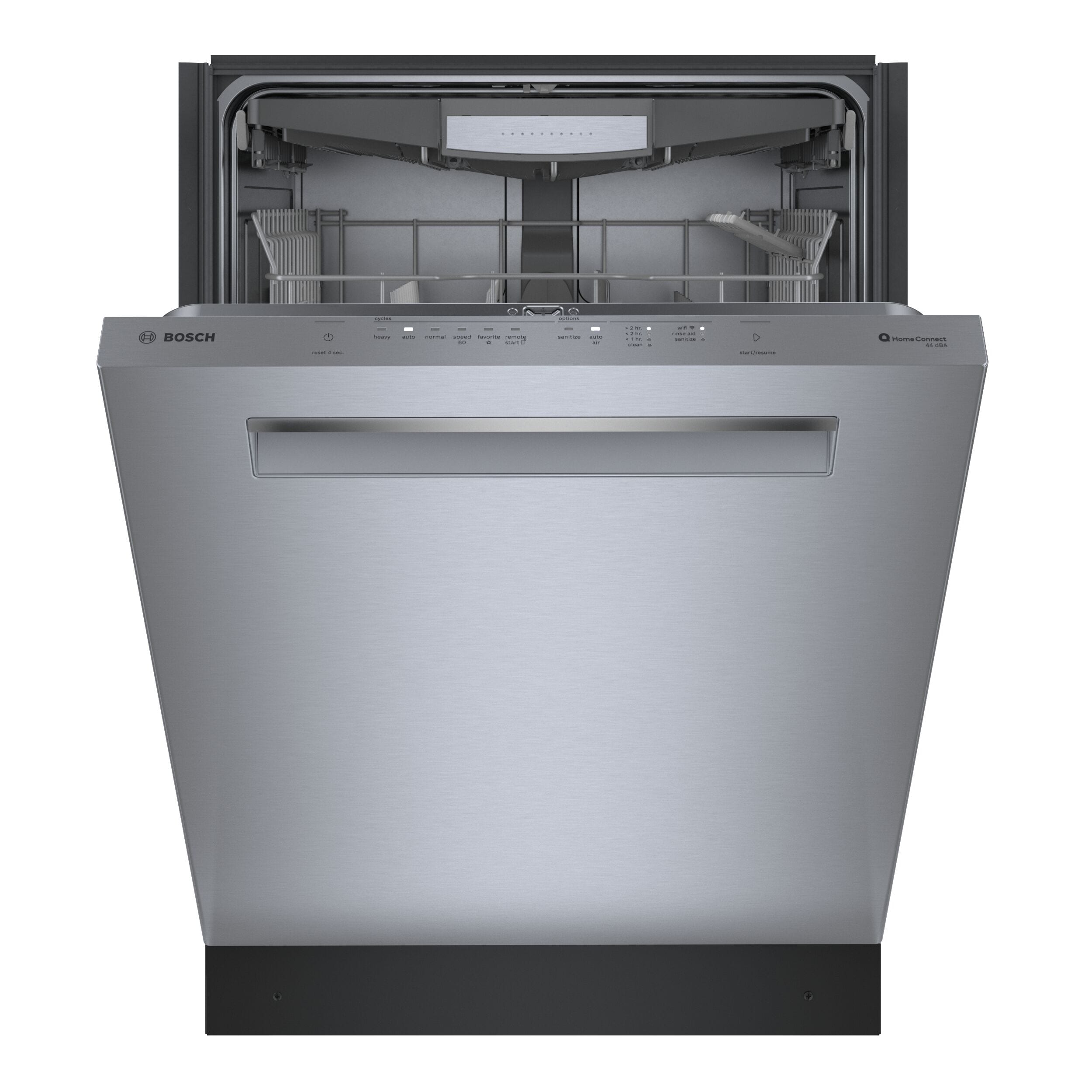 Lavavajillas empotrable Bosch Serie 500 de 24 pulgadas con control superior y tercera rejilla (acero inoxidable) certificado ENERGY STAR, nivel de sonido muy silencioso de 44 decibeles SHP65CM5N