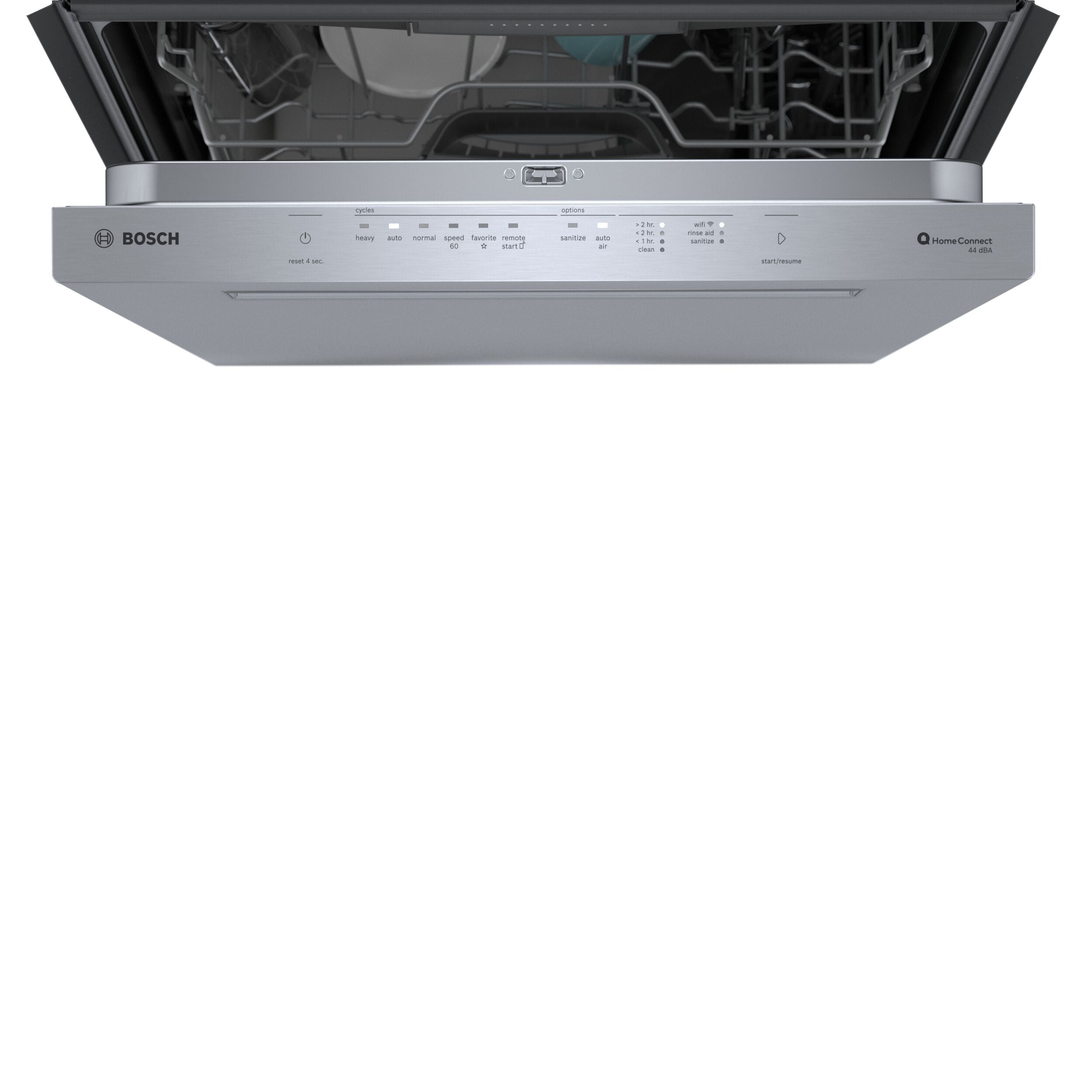 Lavavajillas empotrable Bosch Serie 500 de 24 pulgadas con control superior y tercera rejilla (acero inoxidable) certificado ENERGY STAR, nivel de sonido muy silencioso de 44 decibeles SHP65CM5N