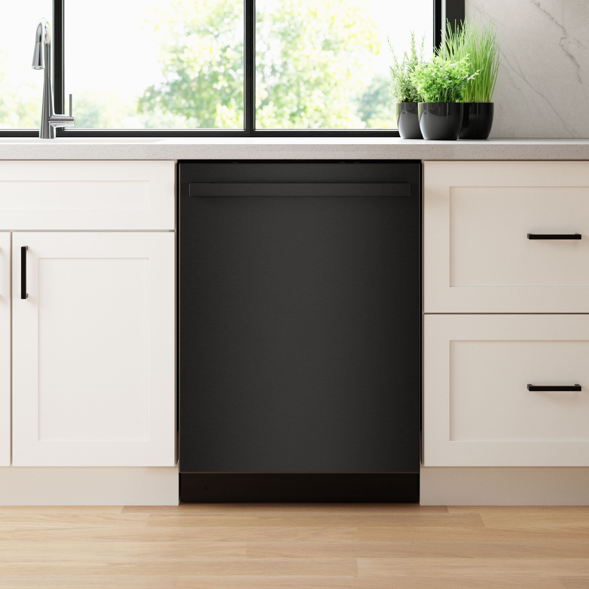 Lavavajillas Empotrado de Control Superior de la Serie 800 de Bosch con Tercer Riel (Acero Inoxidable Negro) ENERGY STAR, Nivel de Sonido Más Silencioso de 42 Decibeles SHP78CM4N
