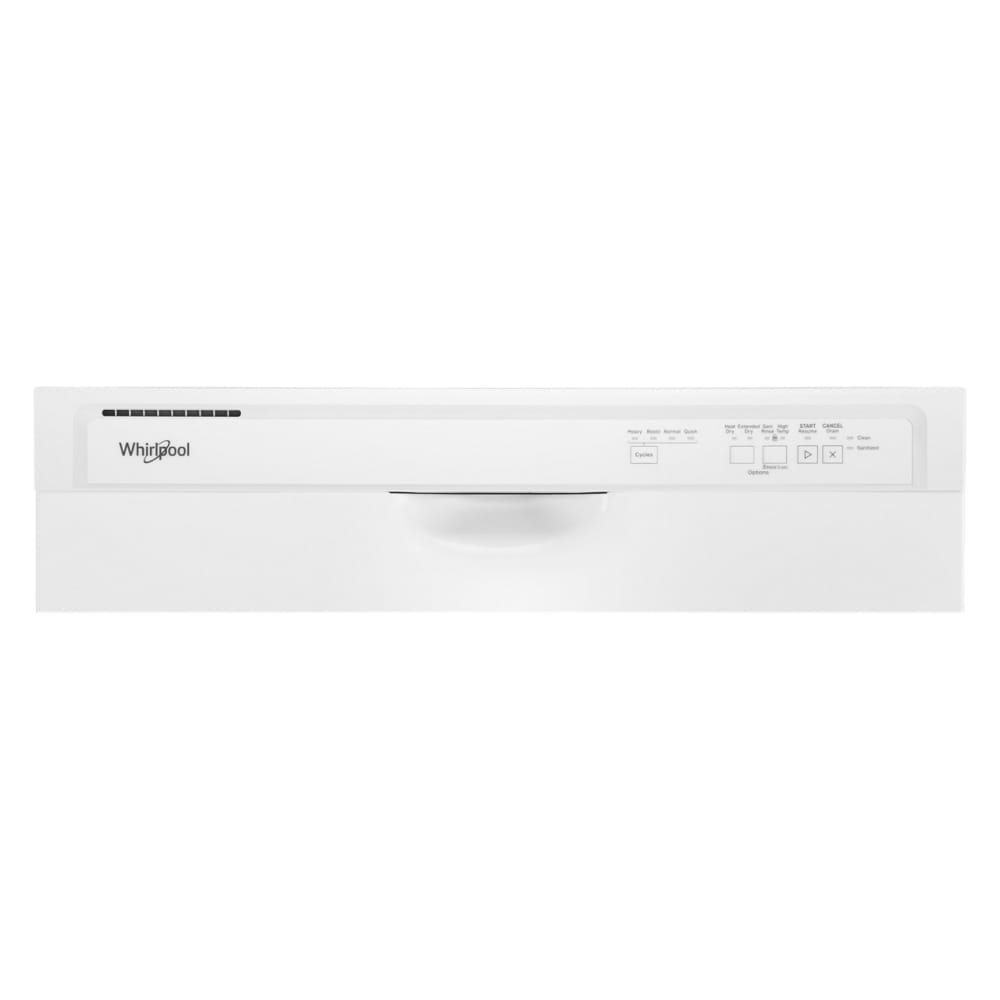 Lavavajillas empotrable con controles frontales de 24 pulgadas (Blanco), certificado ENERGY STAR, nivel de sonido estándar de 57 decibeles WDF341PAPW