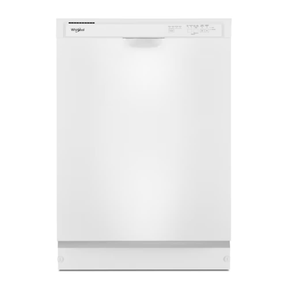 Lavavajillas empotrable con controles frontales de 24 pulgadas (Blanco), certificado ENERGY STAR, nivel de sonido estándar de 57 decibeles WDF341PAPW