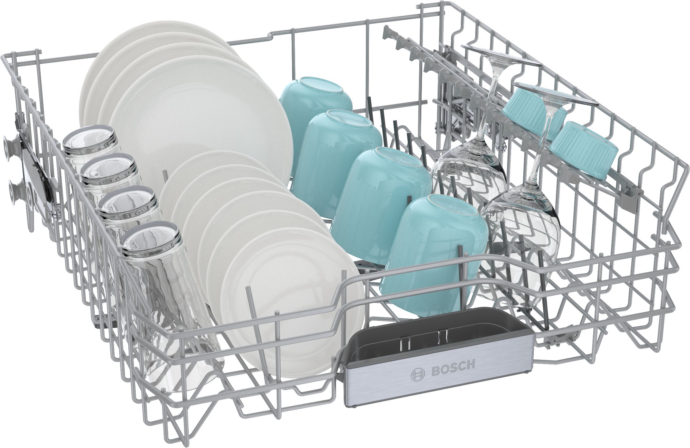 Lavavajillas Empotrable Bosch Serie 500 de 24 pulgadas con Tercera Bandeja (Blanco) Certificado ENERGY STAR, Nivel de Ruido Muy Silencioso de 44 Decibeles SHP65CM2N