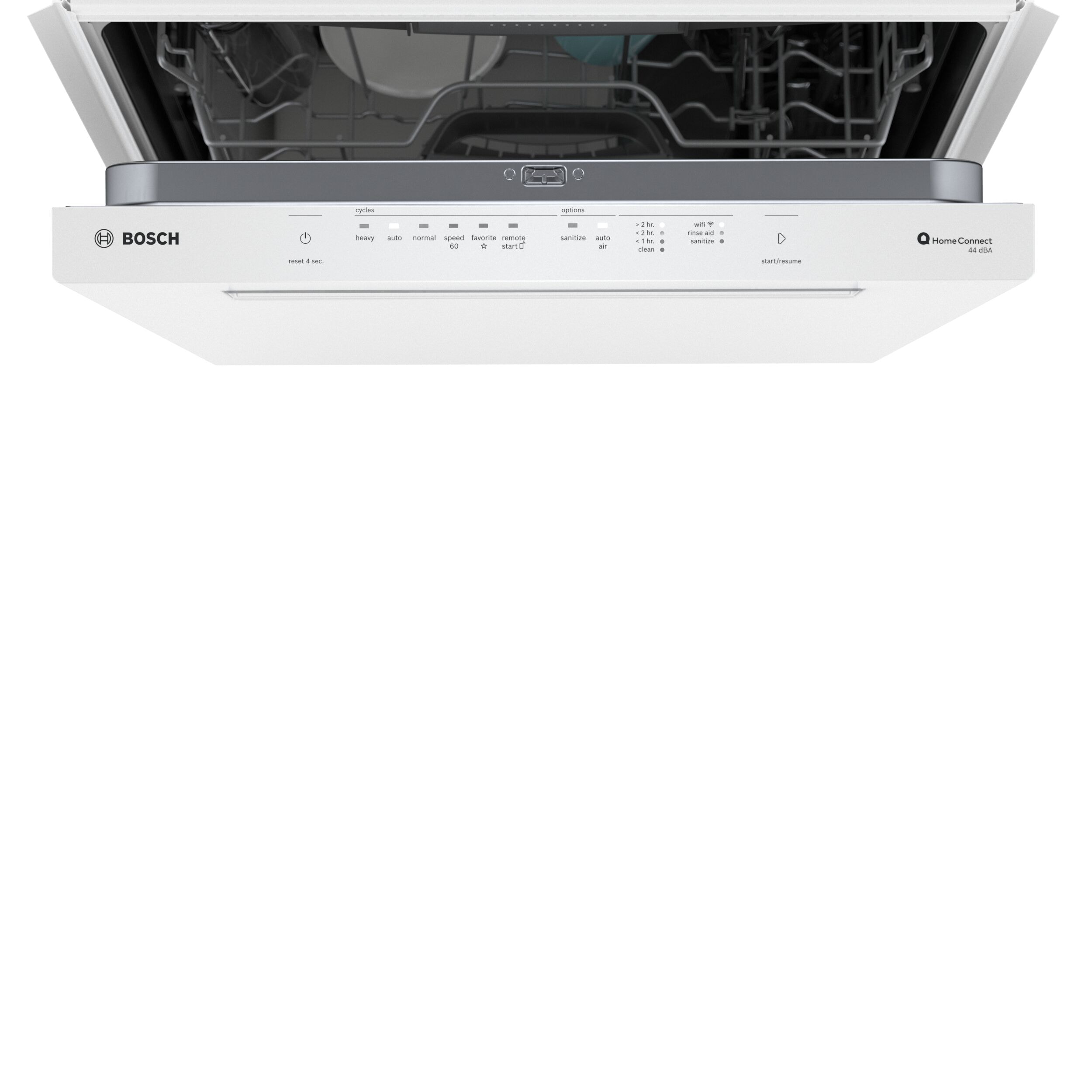 Lavavajillas Empotrable Bosch Serie 500 de 24 pulgadas con Tercera Bandeja (Blanco) Certificado ENERGY STAR, Nivel de Ruido Muy Silencioso de 44 Decibeles SHP65CM2N