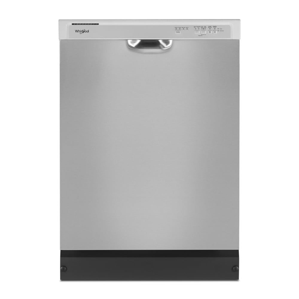 Lavavajillas Empotrado Whirlpool de 24 pulgadas con Controles Frontales (Acero Inoxidable) certificado ENERGY STAR, Nivel de Sonido Estándar de 57 decibeles WDF341PAPM