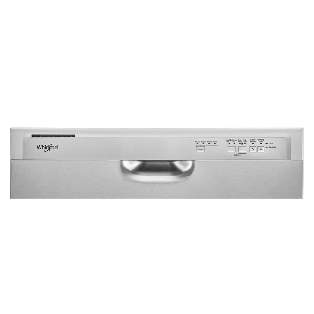 Lavavajillas Empotrado Whirlpool de 24 pulgadas con Controles Frontales (Acero Inoxidable) certificado ENERGY STAR, Nivel de Sonido Estándar de 57 decibeles WDF341PAPM
