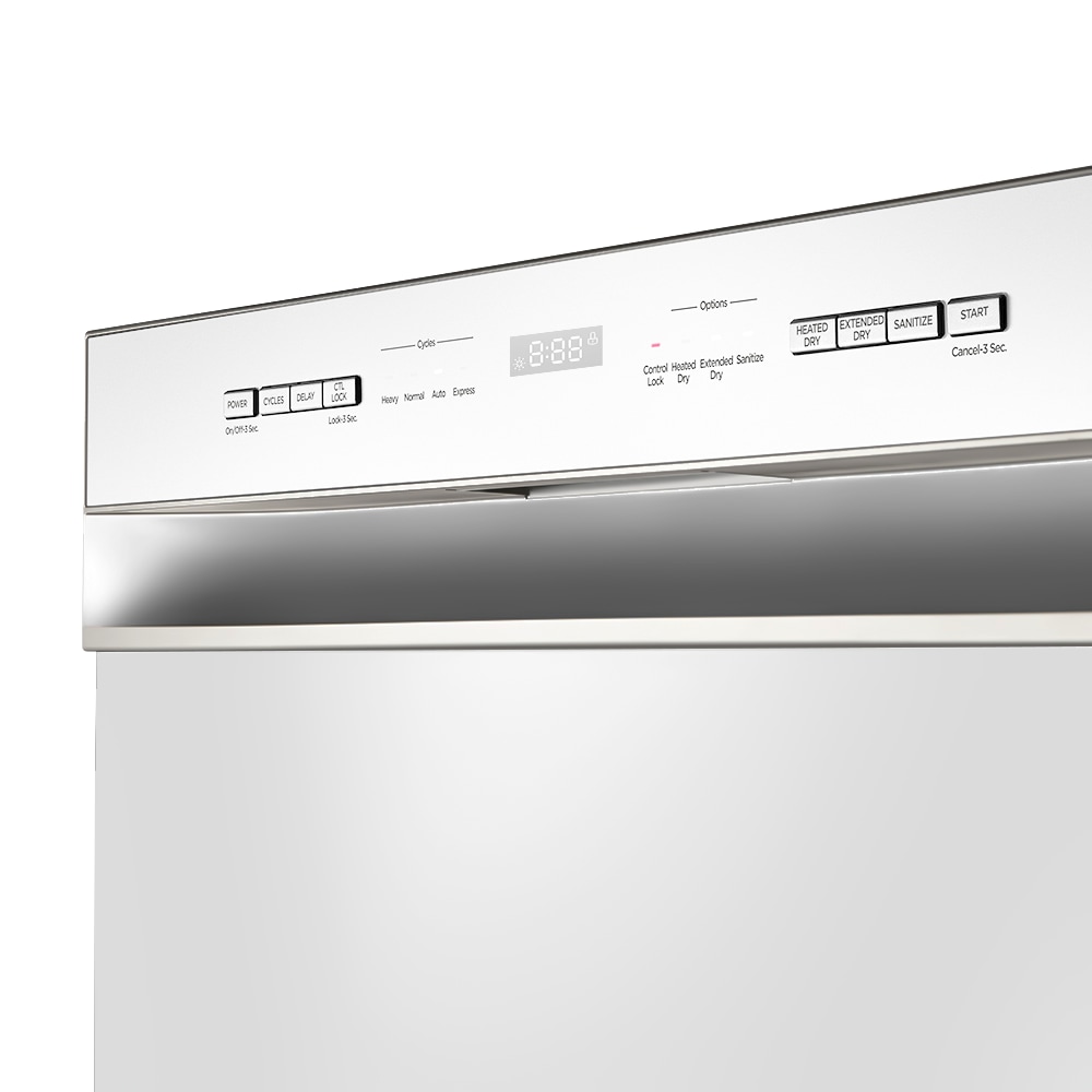 Lavavajillas Empotrado de Control Frontal de 24 pulgadas (Blanco) con Certificación ENERGY STAR, Nivel de Sonido Estándar de 52 Decibeles MDF24P2BWW