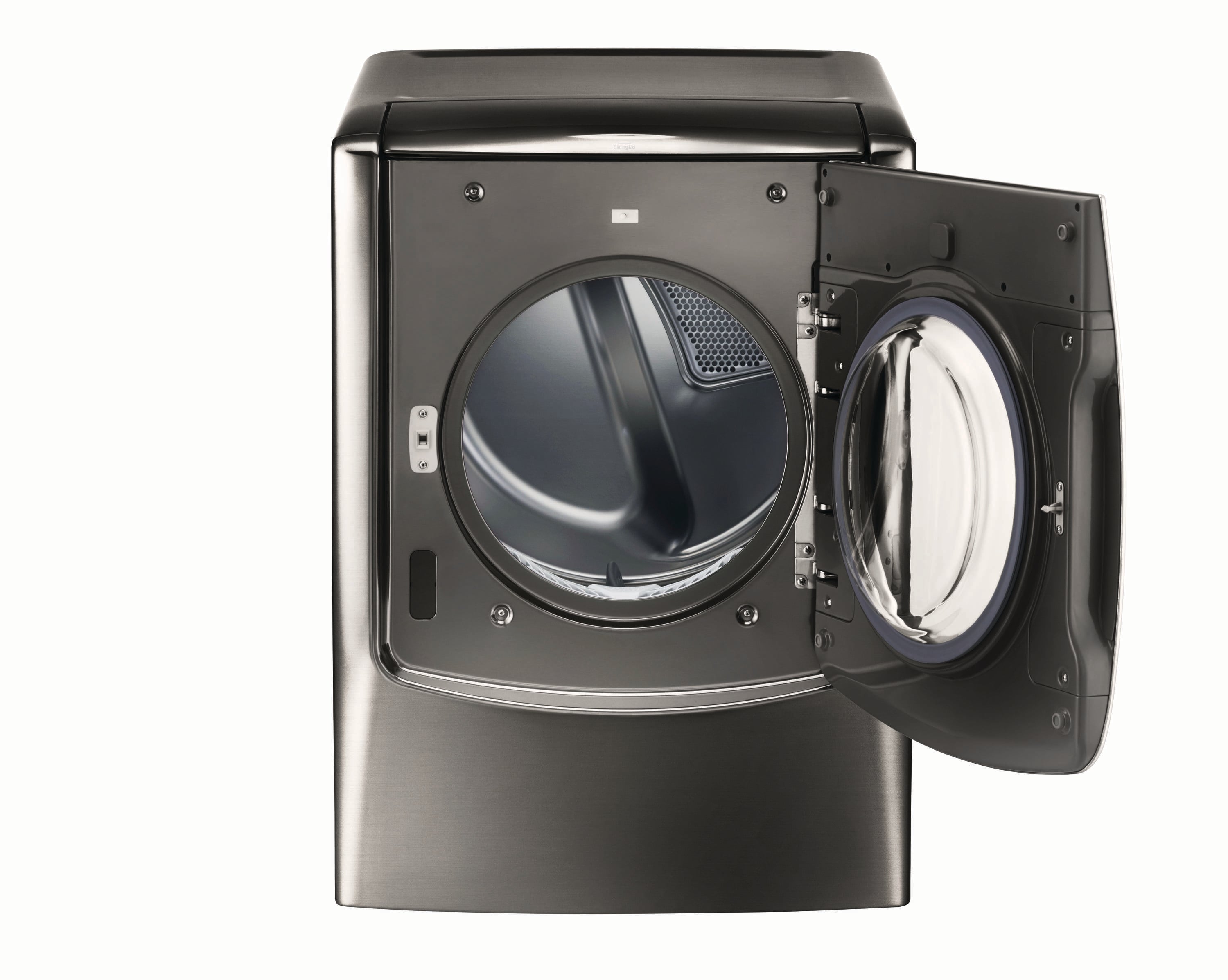 Secadora eléctrica de vapor con ciclo TurboSteam de 9 pies cúbicos de LG SIGNATURE (acero inoxidable negro) DLEX9500K