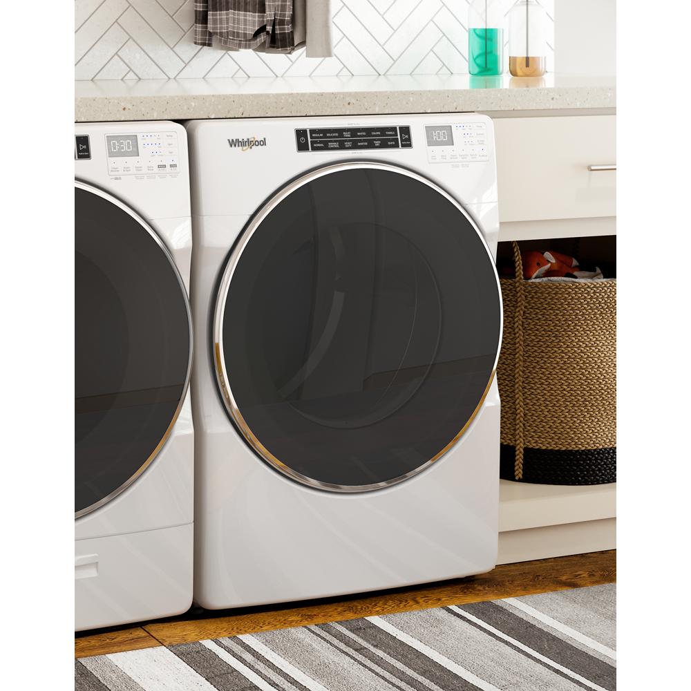 Secadora de gas apilable con ciclo de vapor de 7.4 pies cúbicos Whirlpool (Blanca) con certificación Energy Star WGD8620HW
