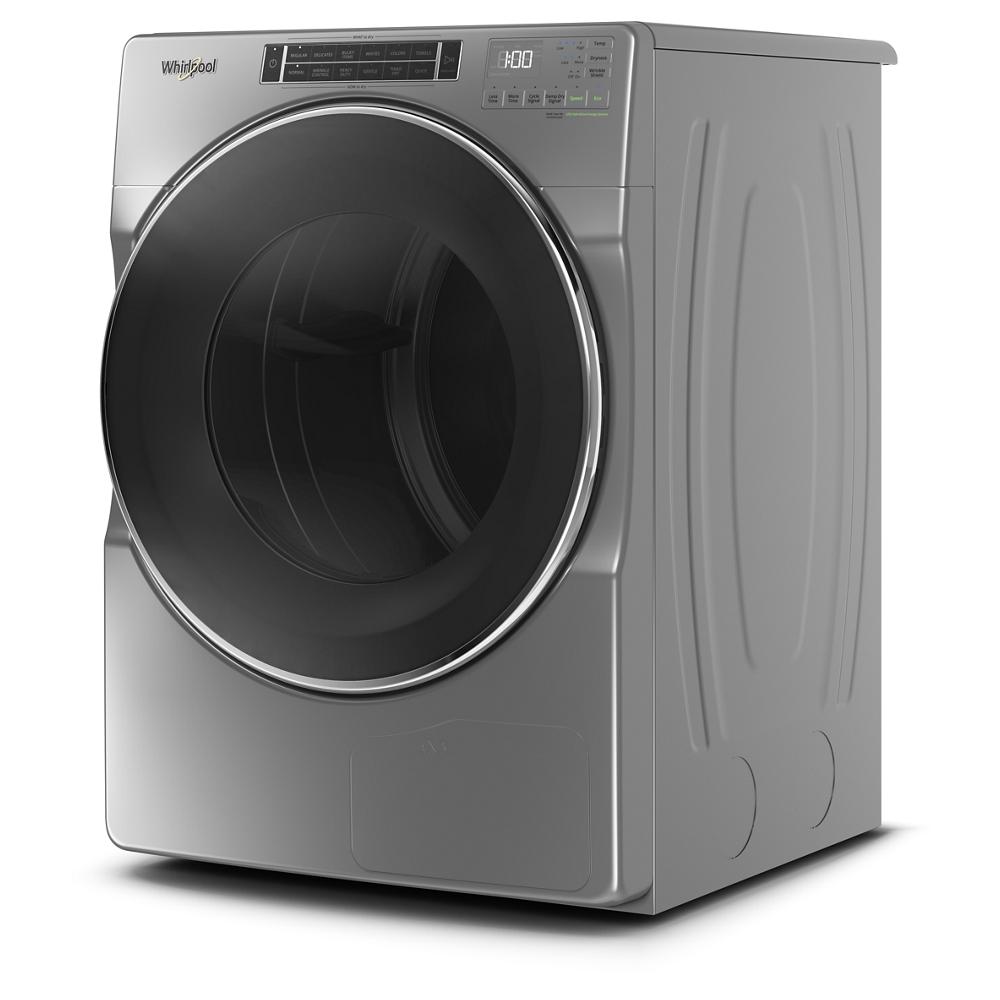 Secadora eléctrica apilable sin ventilación con bomba de calor de 7.4 pies cúbicos (cromo sombreado) certificada por Energy Star WHD862CHC
