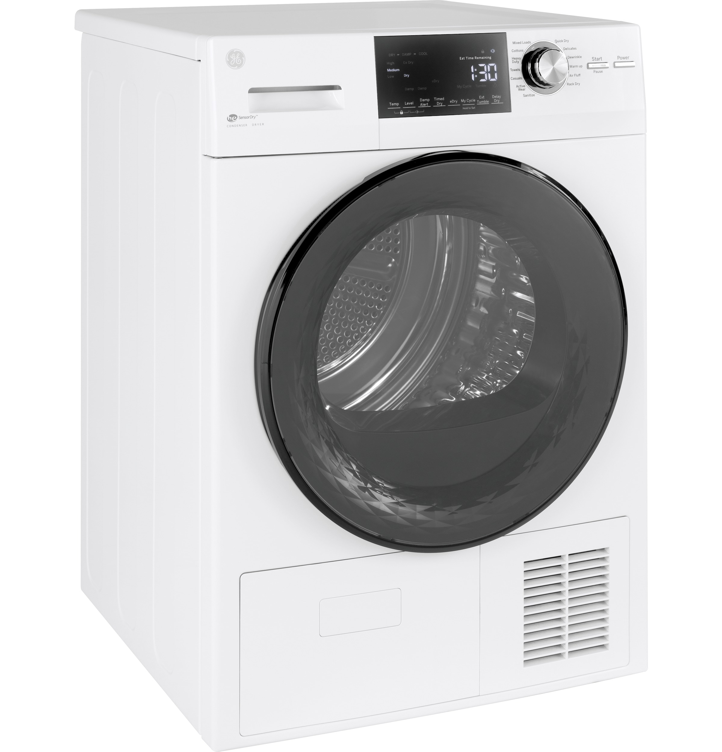 Secadora eléctrica apilable sin ventilación de 4.1 pies cúbicos (Blanca) Certificada por Energy Star GFT14ESSMWW