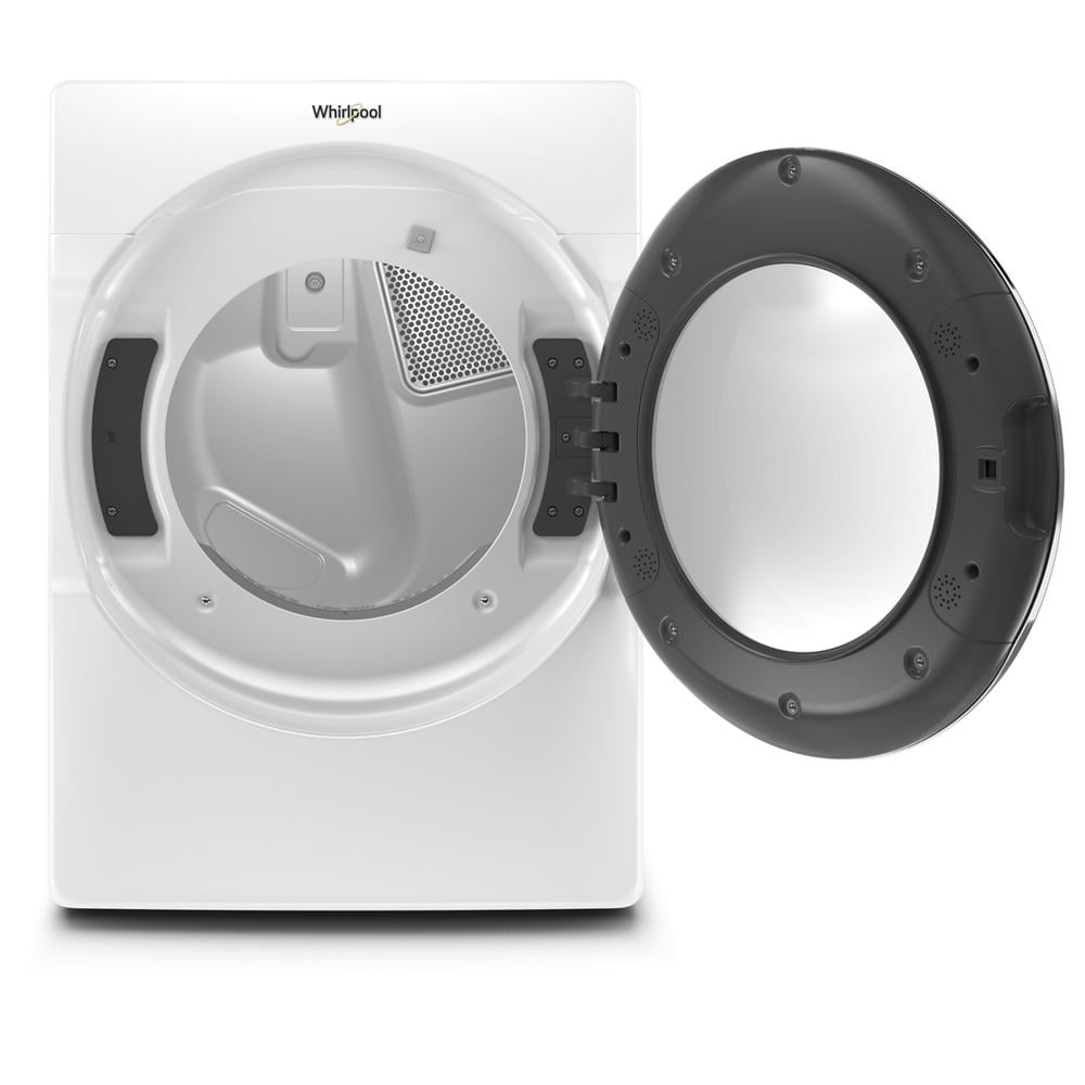 Secadora de gas Whirlpool inteligente de 7.4 pies cúbicos, apilable con ciclo de vapor y capacidad de conectar a dispositivos inteligentes (Blanca) Certificación de Energy Star WGD9620HW