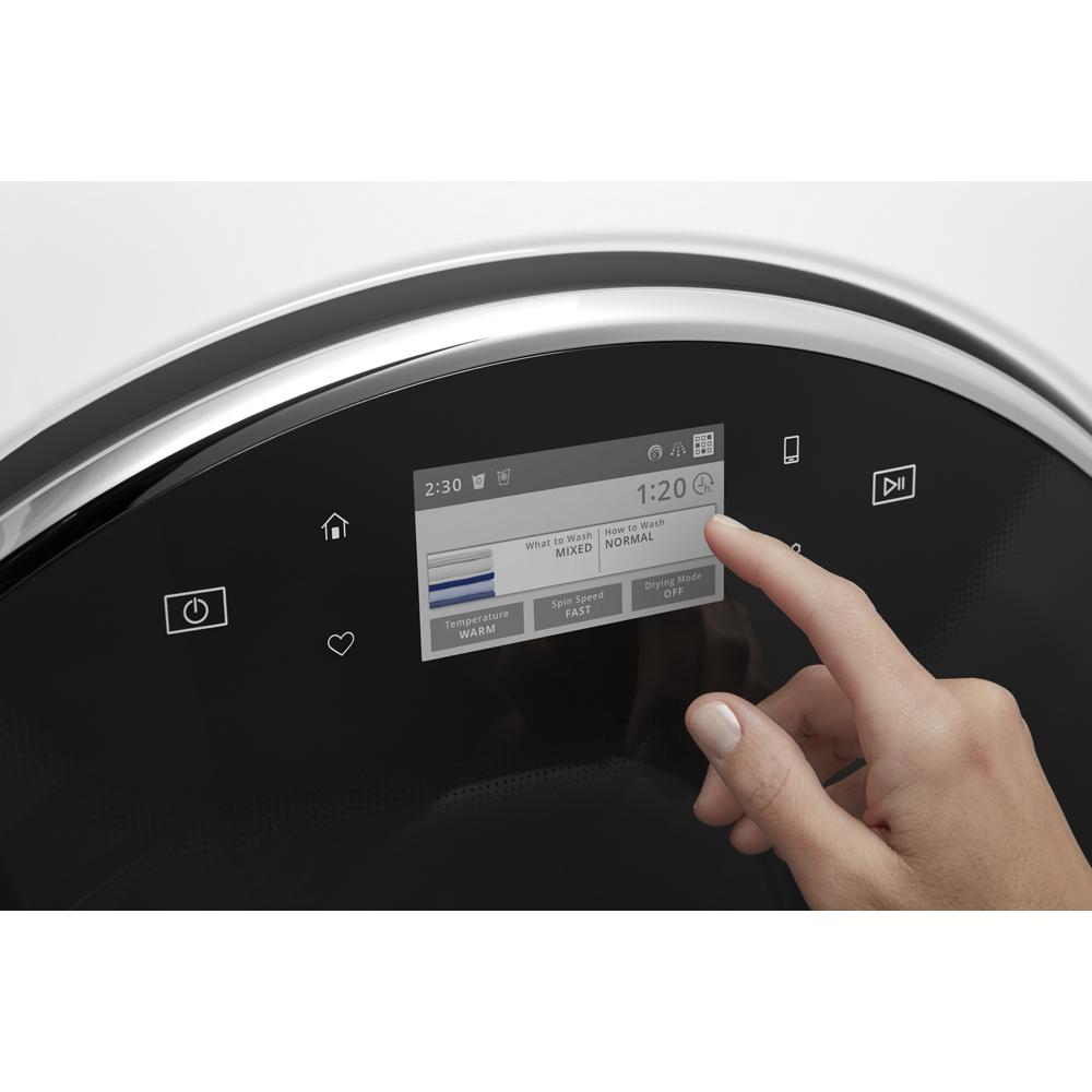 Secadora de gas Whirlpool inteligente de 7.4 pies cúbicos, apilable con ciclo de vapor y capacidad de conectar a dispositivos inteligentes (Blanca) Certificación de Energy Star WGD9620HW