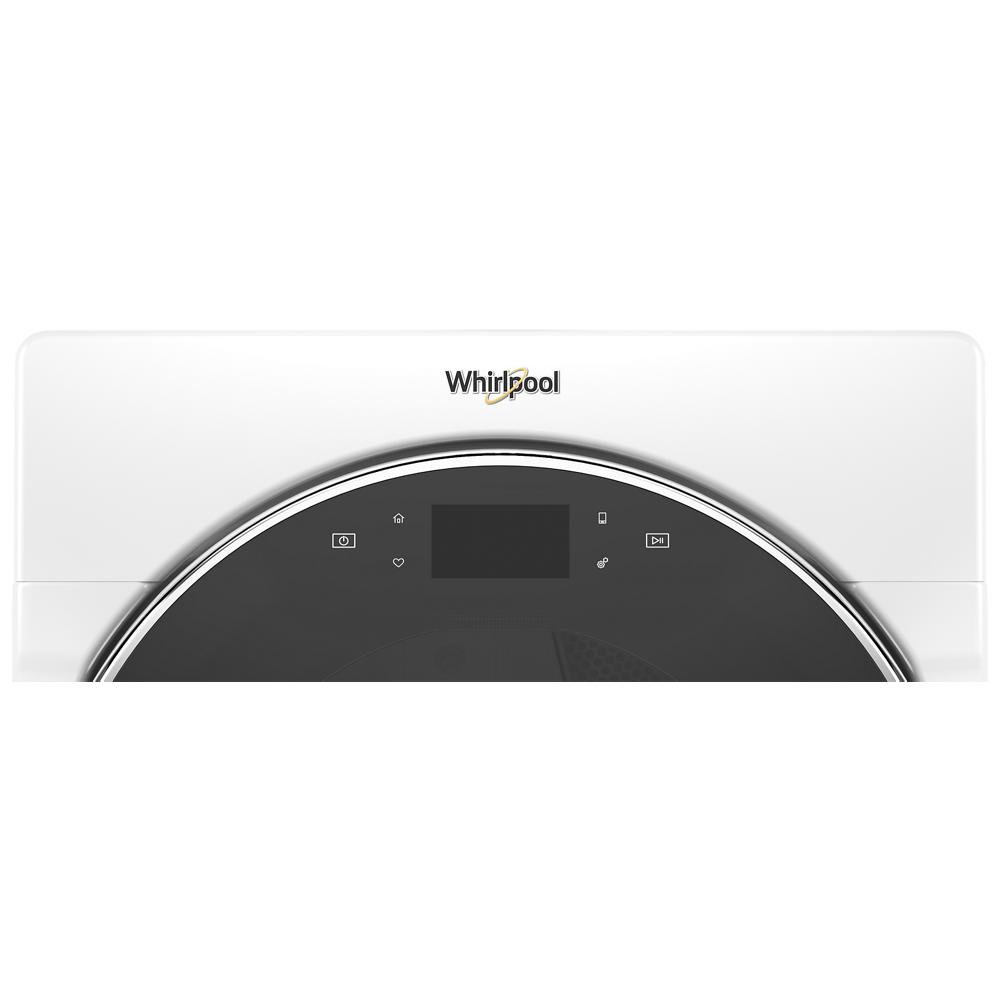 Secadora de gas Whirlpool inteligente de 7.4 pies cúbicos, apilable con ciclo de vapor y capacidad de conectar a dispositivos inteligentes (Blanca) Certificación de Energy Star WGD9620HW