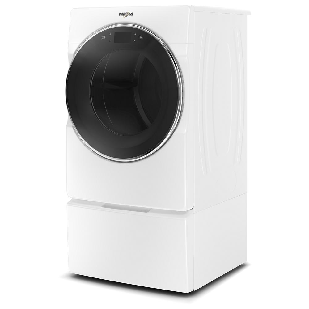 Secadora de gas Whirlpool inteligente de 7.4 pies cúbicos, apilable con ciclo de vapor y capacidad de conectar a dispositivos inteligentes (Blanca) Certificación de Energy Star WGD9620HW