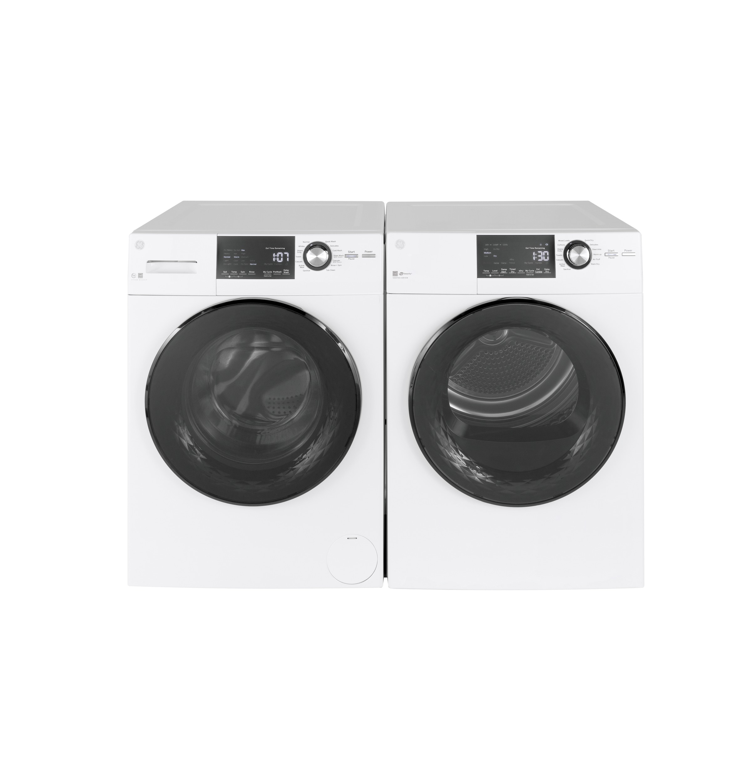 Secadora eléctrica apilable de 4.3 pies cúbicos con ventilación (Blanca) certificada Energy Star GFD14ESSNWW