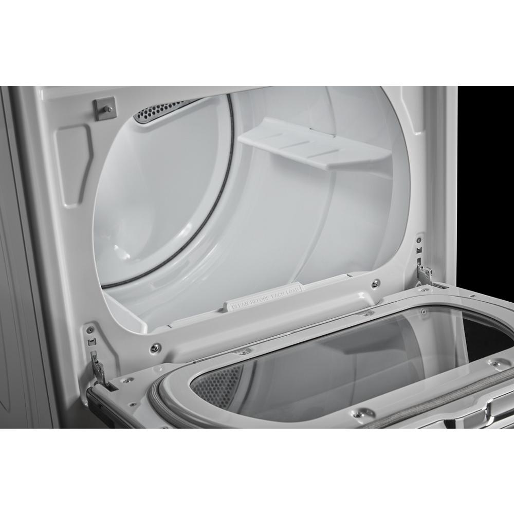 Secadora de gas con capacidad de 7.4 pies cúbicos compatible con tecnología inteligente (Blanca)