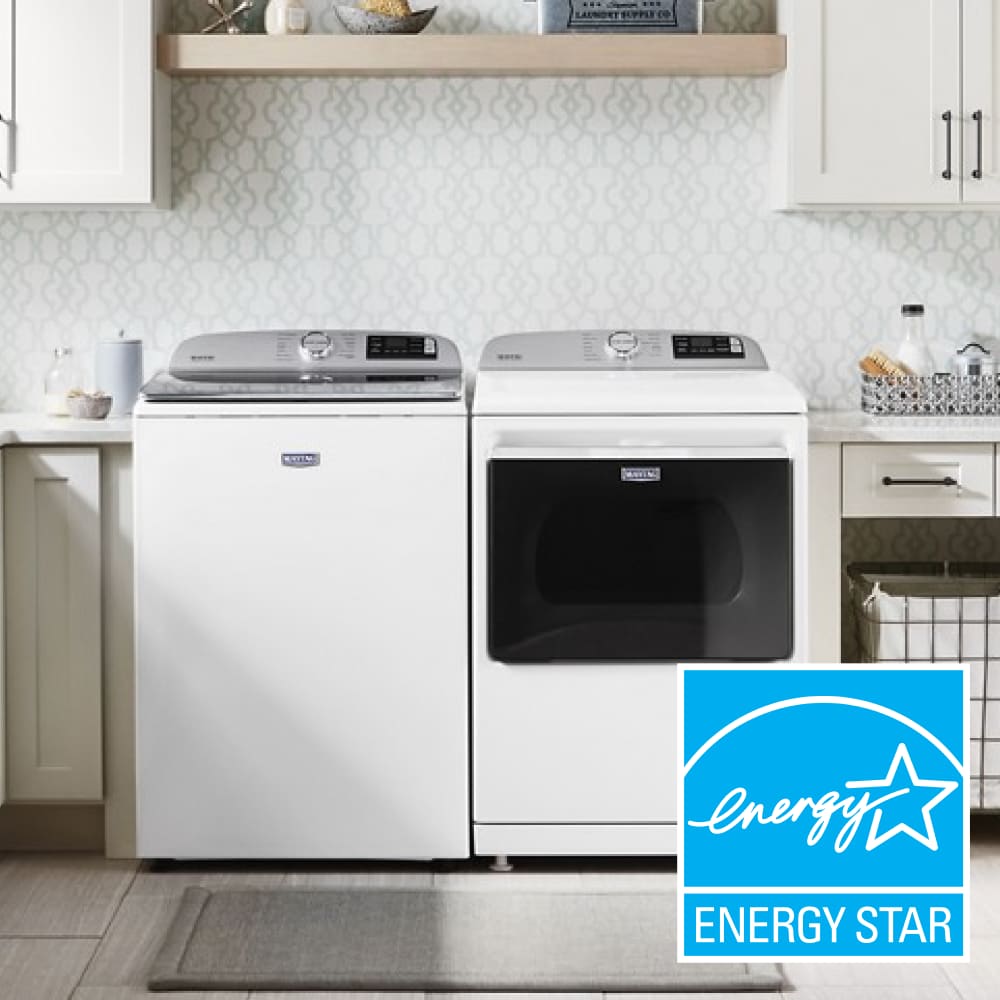 Secadora eléctrica de ciclo de vapor capacidad 7.4 pies cúbicos con tecnología inteligente (blanca) certificada Energy Star MED7230HW de Maytag