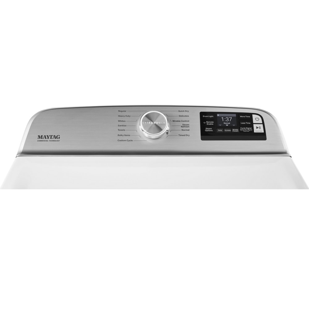 Secadora eléctrica de ciclo de vapor capacidad 7.4 pies cúbicos con tecnología inteligente (blanca) certificada Energy Star MED7230HW de Maytag