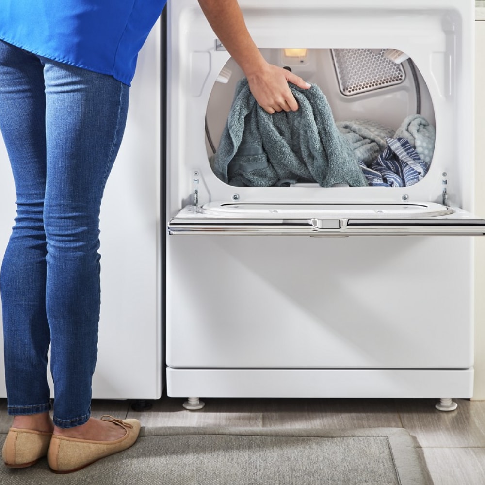 Secadora eléctrica de ciclo de vapor capacidad 7.4 pies cúbicos con tecnología inteligente (blanca) certificada Energy Star MED7230HW de Maytag