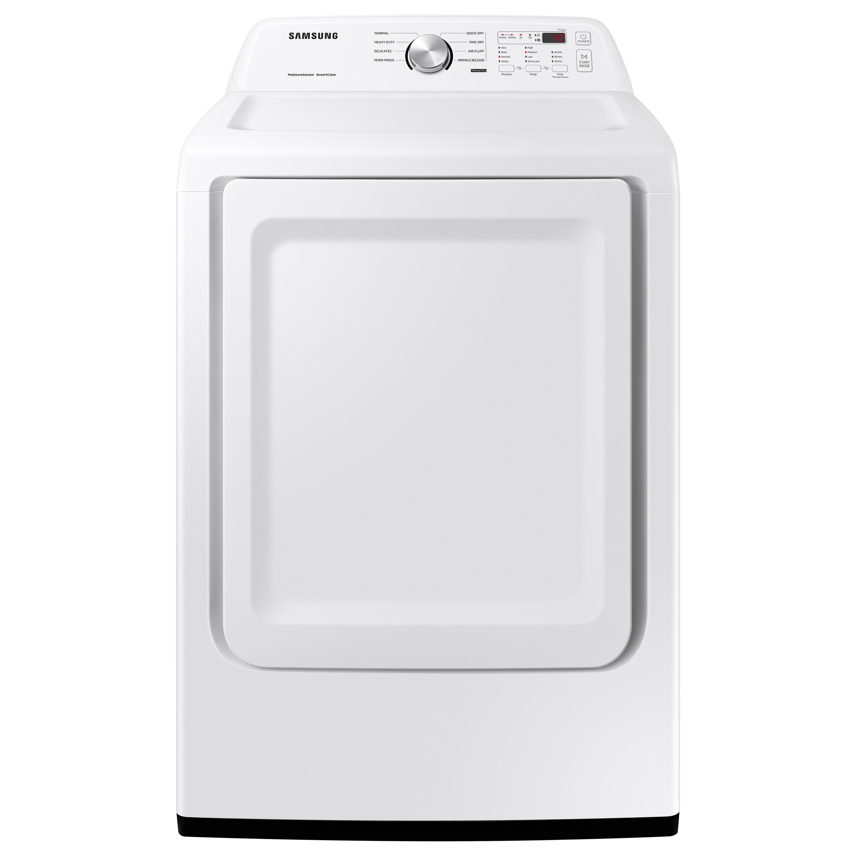 Secadora Eléctrica con ventilación de 7.2 pies cúbicos (Blanca) Samsung DVE45T3200W
