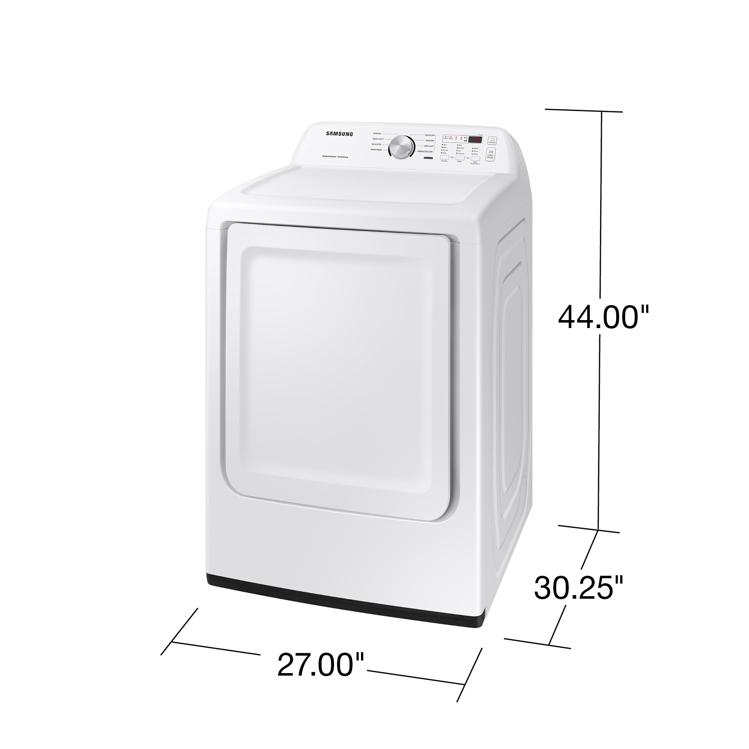 Secadora Eléctrica con ventilación de 7.2 pies cúbicos (Blanca) Samsung DVE45T3200W