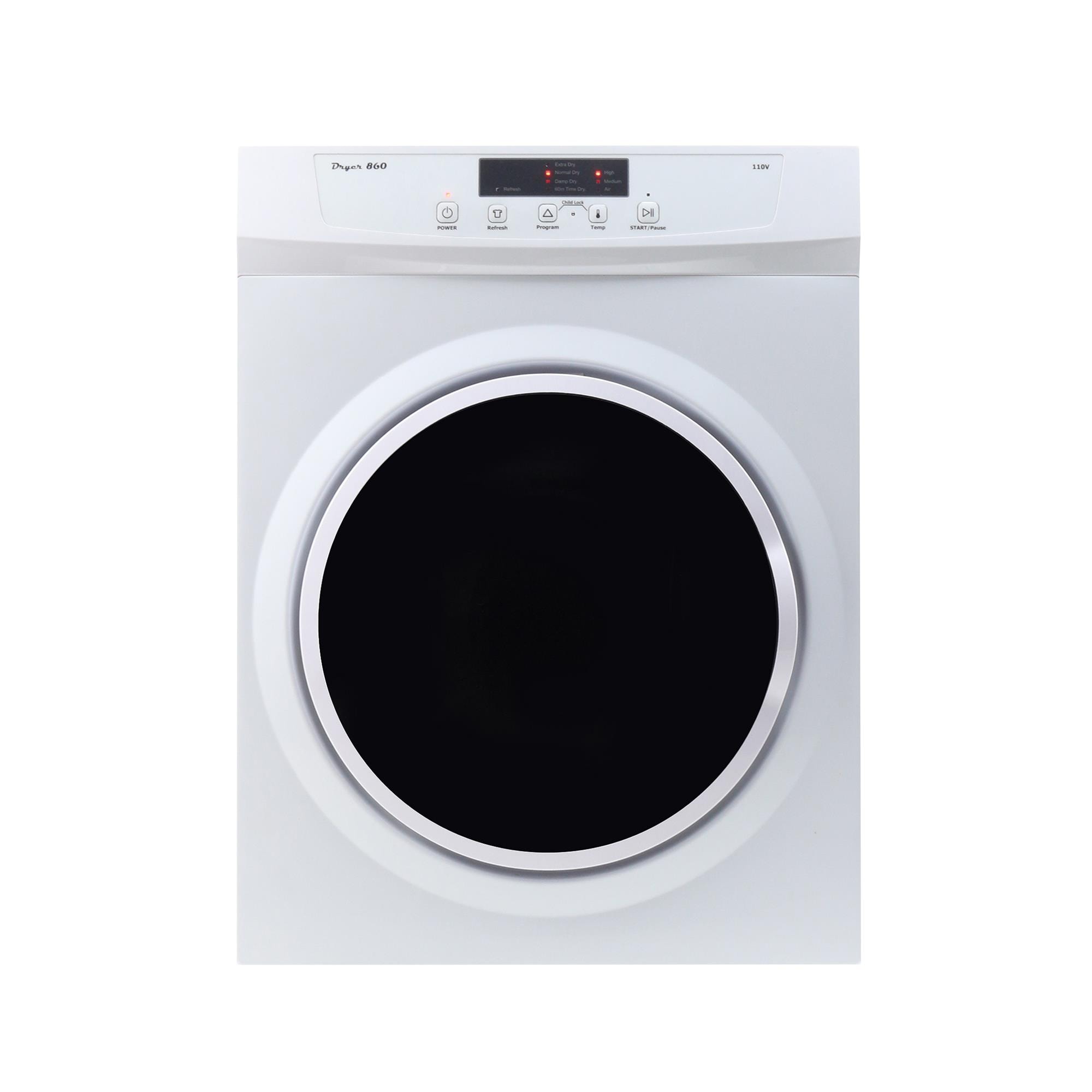 Secadora eléctrica apilable con ventilación de 3.5 pies cúbicos (blanca) ED 860 de Equator Advanced Appliances