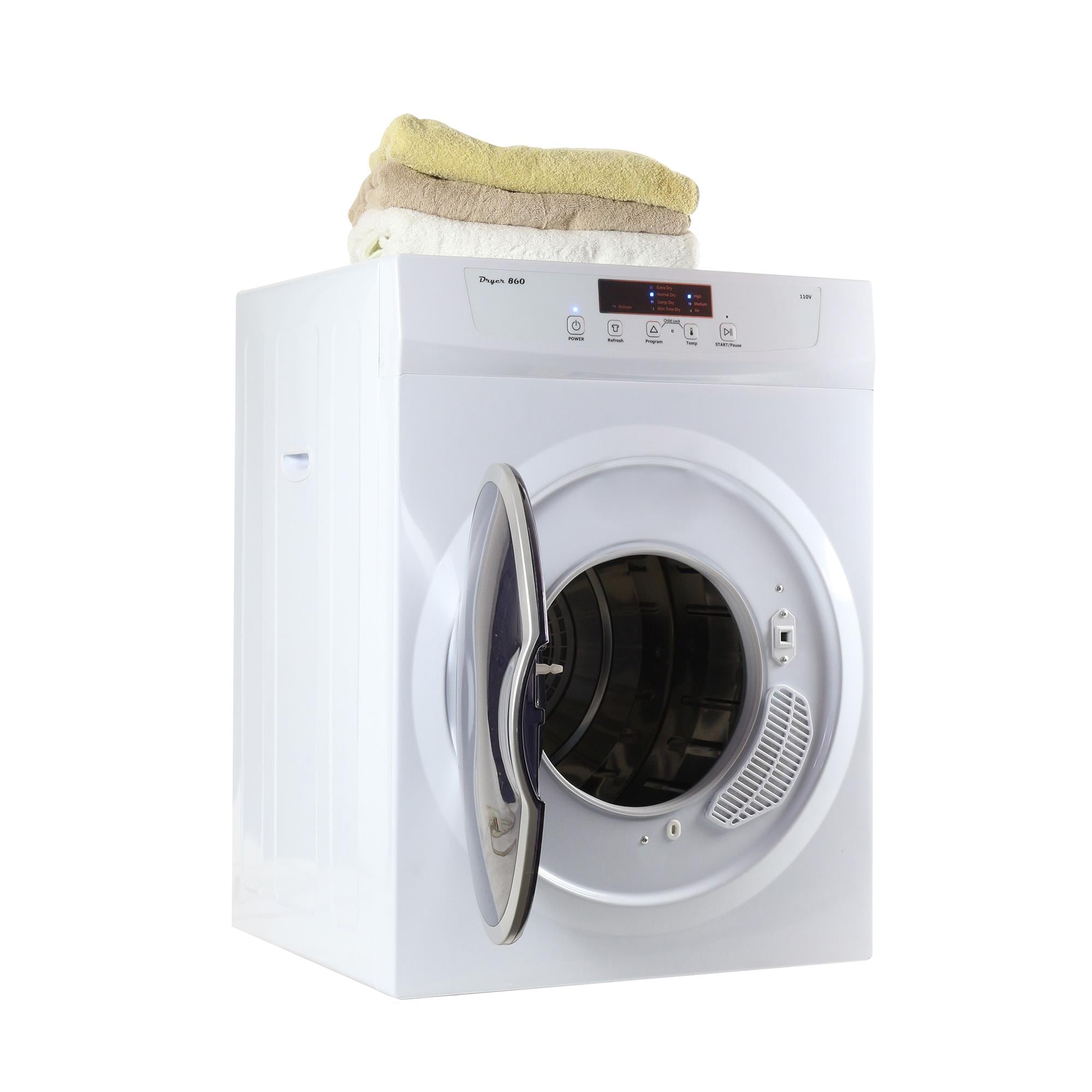 Secadora eléctrica apilable con ventilación de 3.5 pies cúbicos (blanca) ED 860 de Equator Advanced Appliances