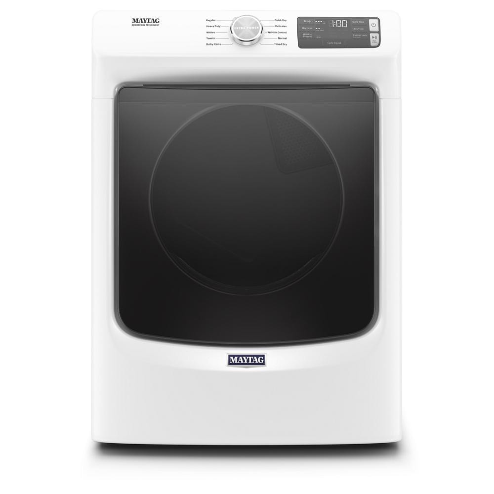 Secadora eléctrica apilable con ventilación de 7.3 pies cúbicos en color blanco, certificada por Energy Star MED5630HW.