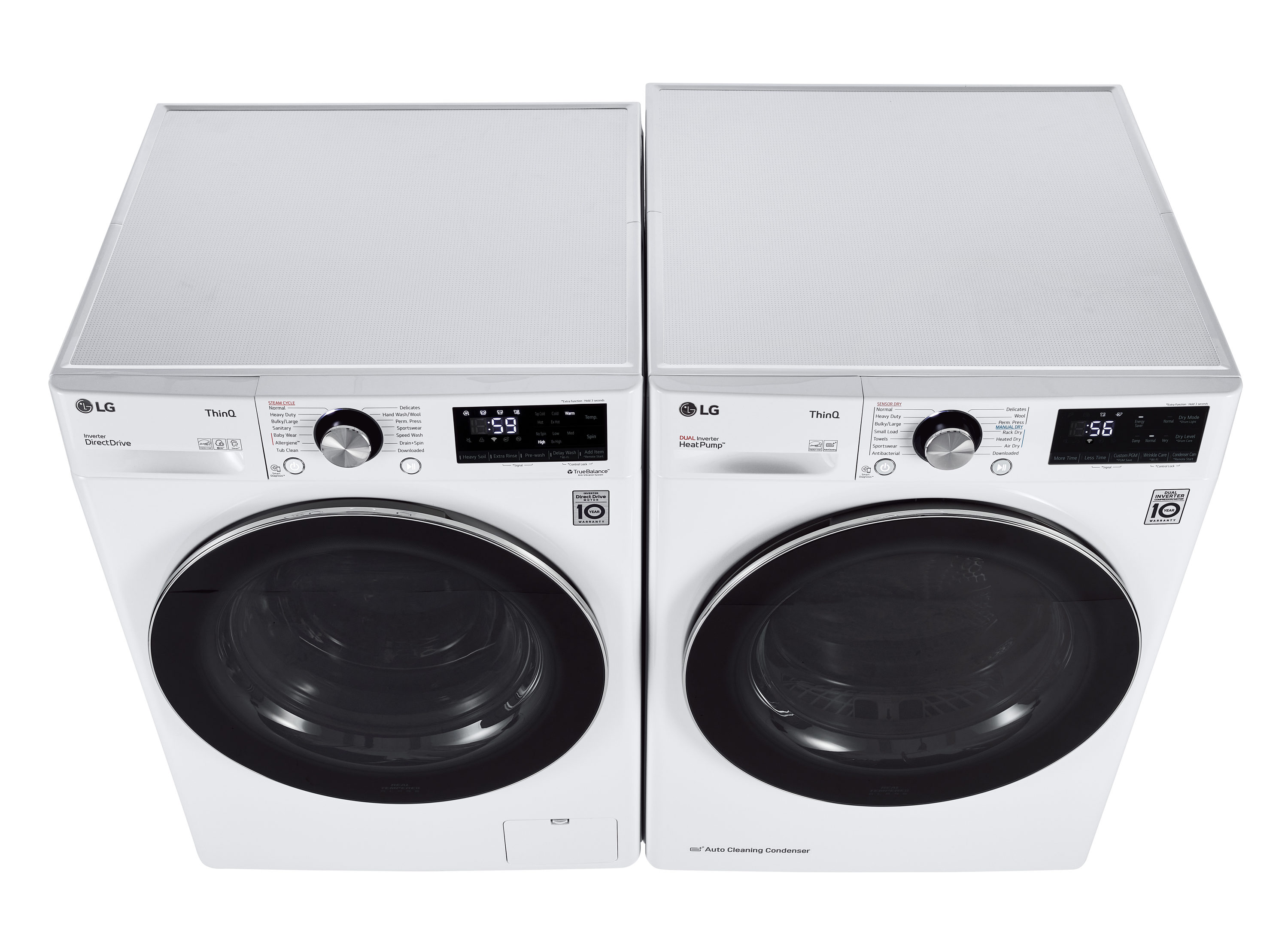 Secadora eléctrica apilable sin ventilación con bomba de calor de 4.2 pies cúbicos (Blanca) Certificada por Energy Star DLHC1455W