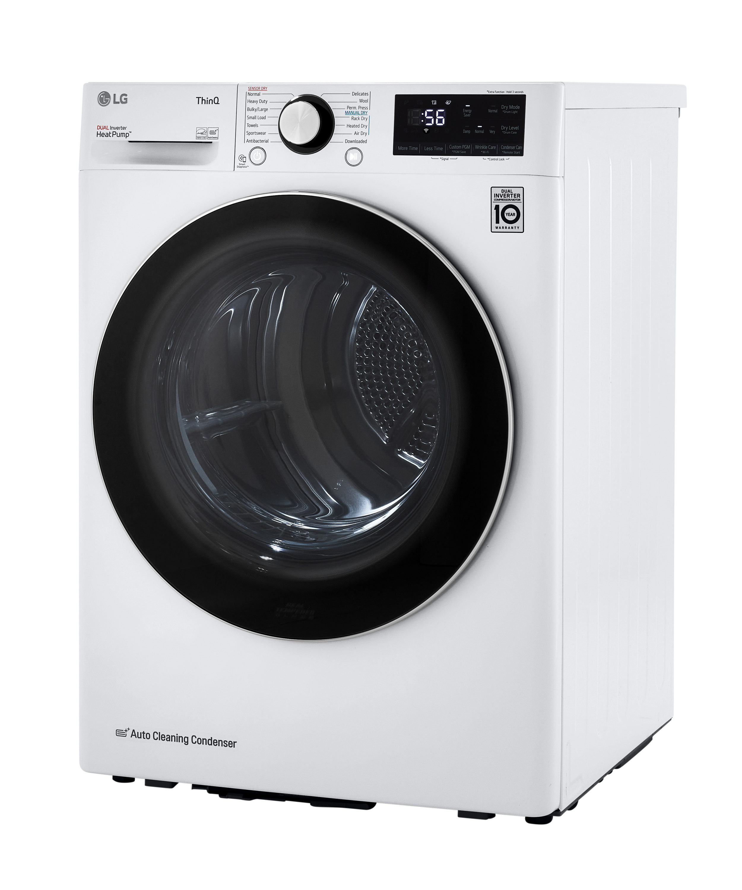 Secadora eléctrica apilable sin ventilación con bomba de calor de 4.2 pies cúbicos (Blanca) Certificada por Energy Star DLHC1455W