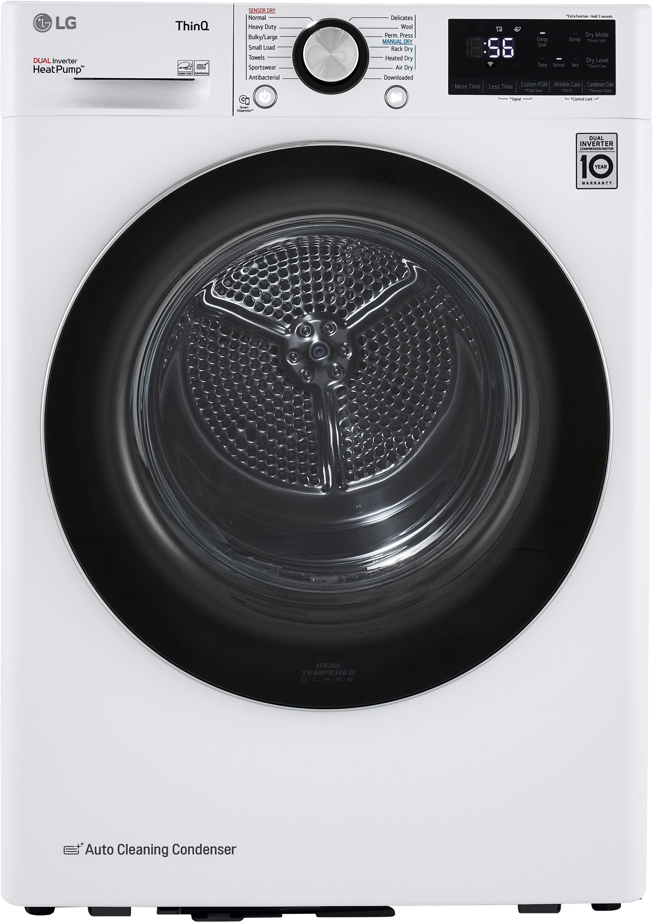 Secadora eléctrica apilable sin ventilación con bomba de calor de 4.2 pies cúbicos (Blanca) Certificada por Energy Star DLHC1455W