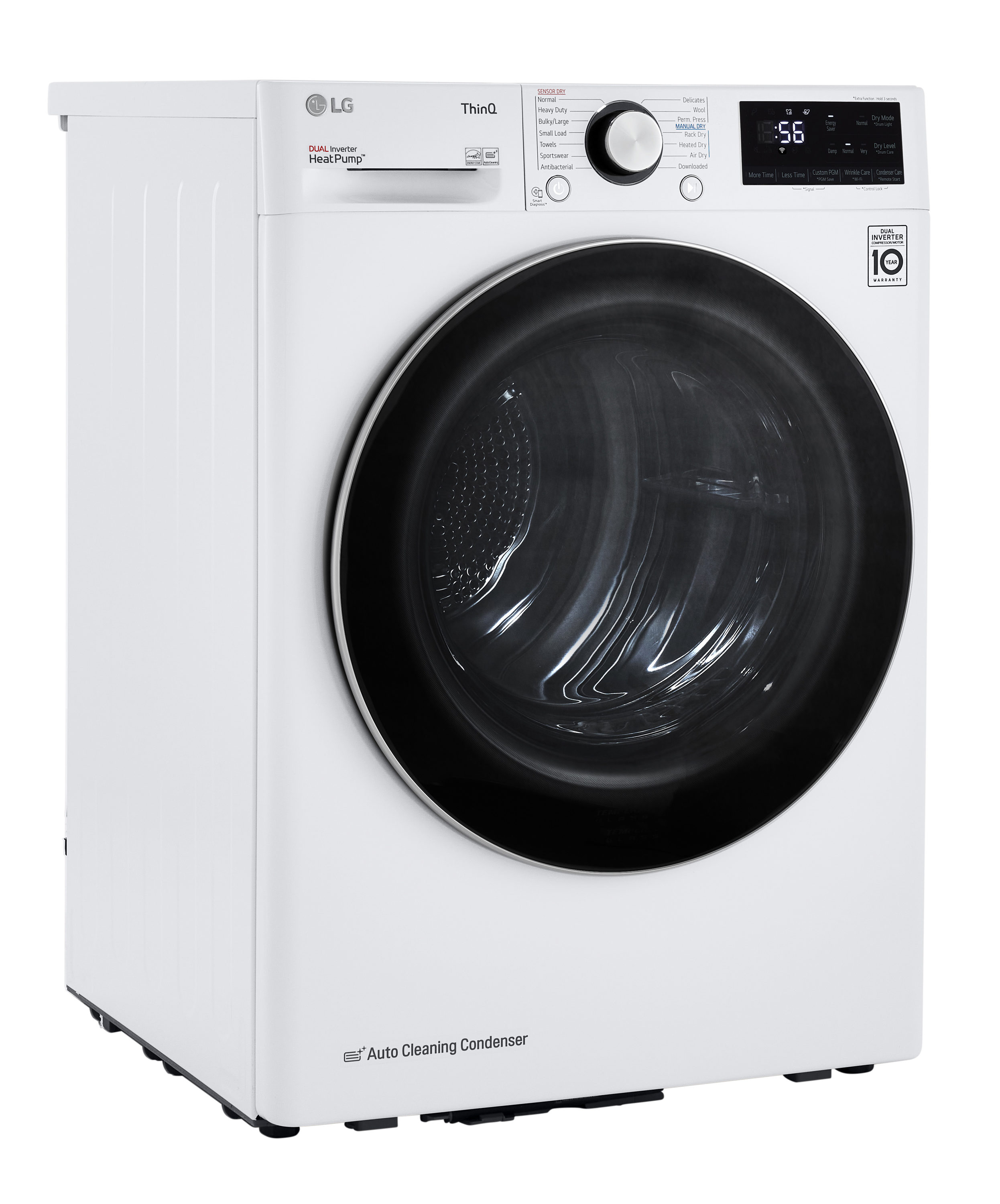 Secadora eléctrica apilable sin ventilación con bomba de calor de 4.2 pies cúbicos (Blanca) Certificada por Energy Star DLHC1455W