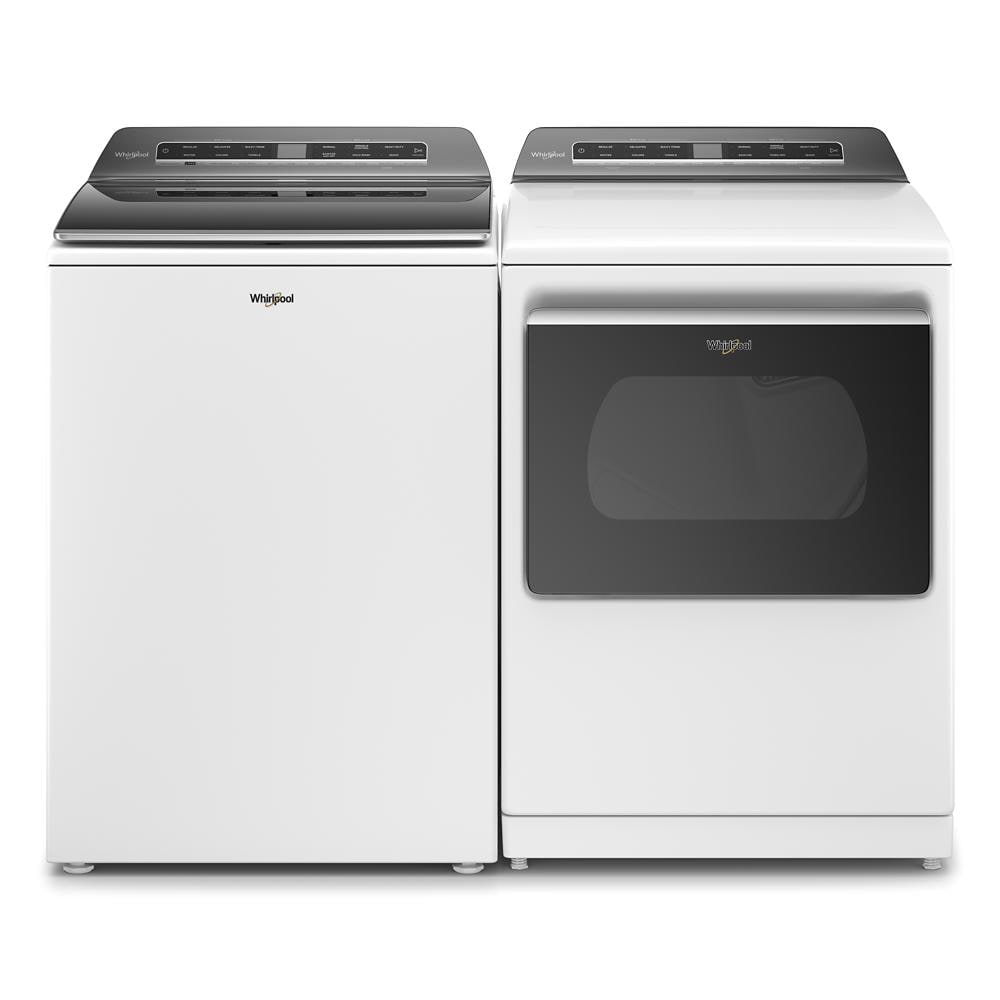 Secadora eléctrica con ciclo de vapor de 7.4 pies cúbicos, capaz de conectarse a dispositivos inteligentes (blanca) con certificación Energy Star - Whirlpool WED8127LW
