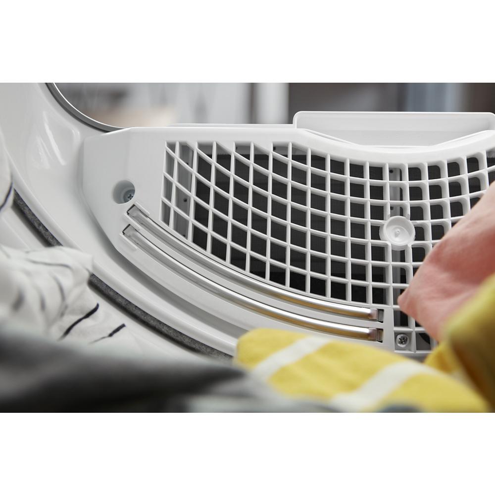 Secadora eléctrica de 7.4 pies cúbicos con ciclo de vapor (sombra de cromo) compatible con tecnología inteligente Whirlpool, certificada por Energy Star WED8127LC