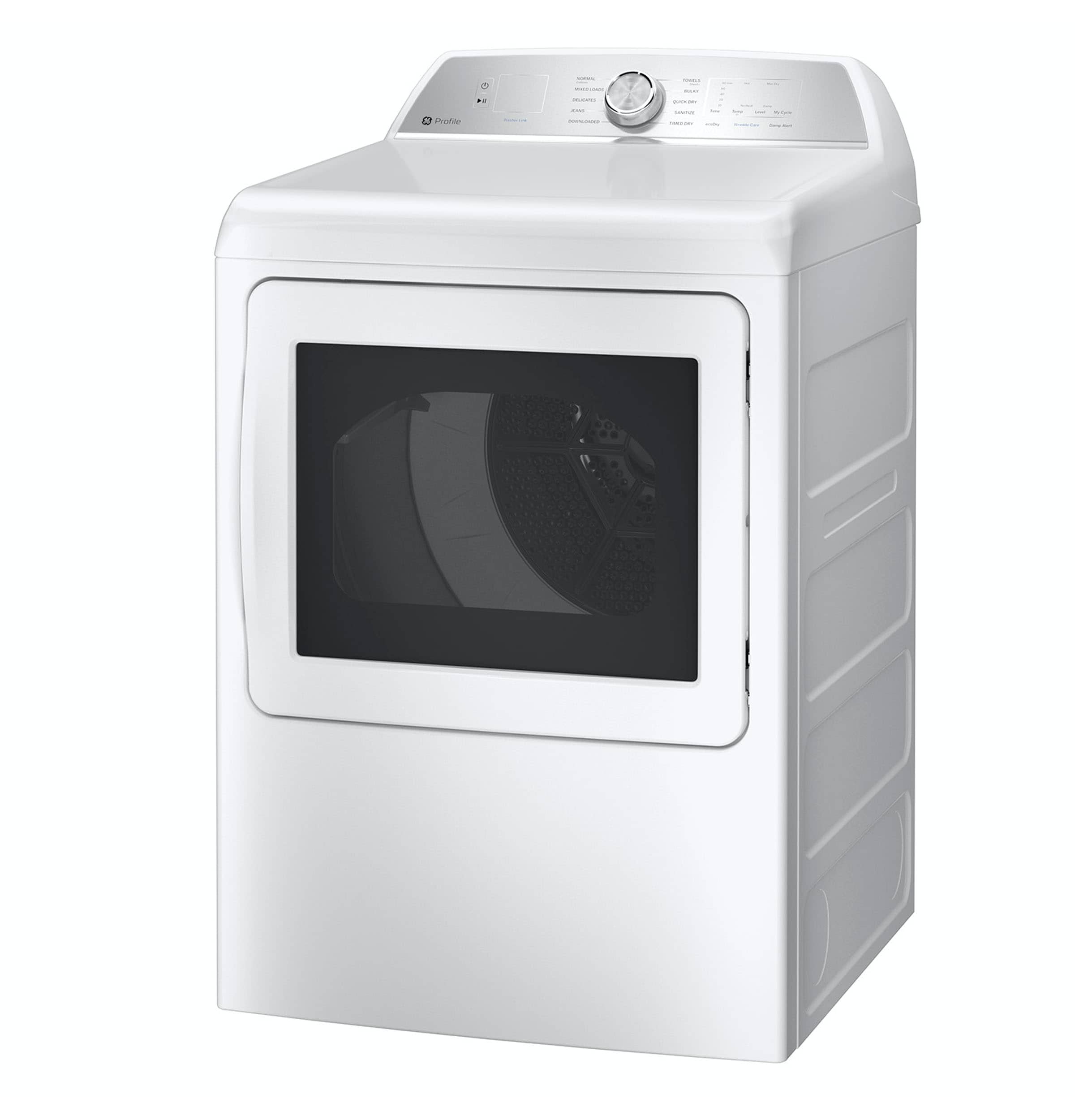 Secadora eléctrica de ventilación GE Profile de 7.4 pies cúbicos (Blanca) Energy Star Certificada PTDE60EBSRWS