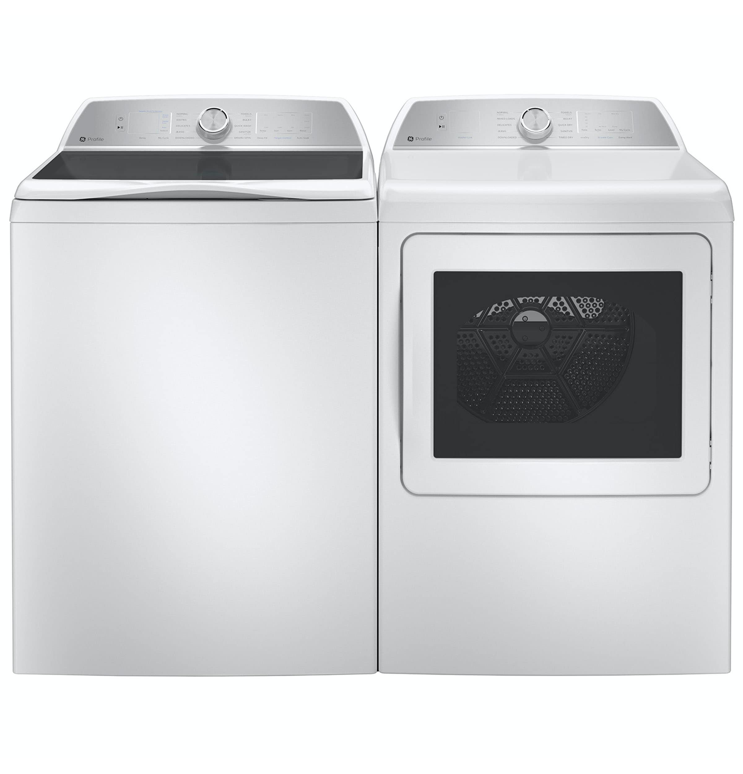 Secadora eléctrica de ventilación GE Profile de 7.4 pies cúbicos (Blanca) Energy Star Certificada PTDE60EBSRWS