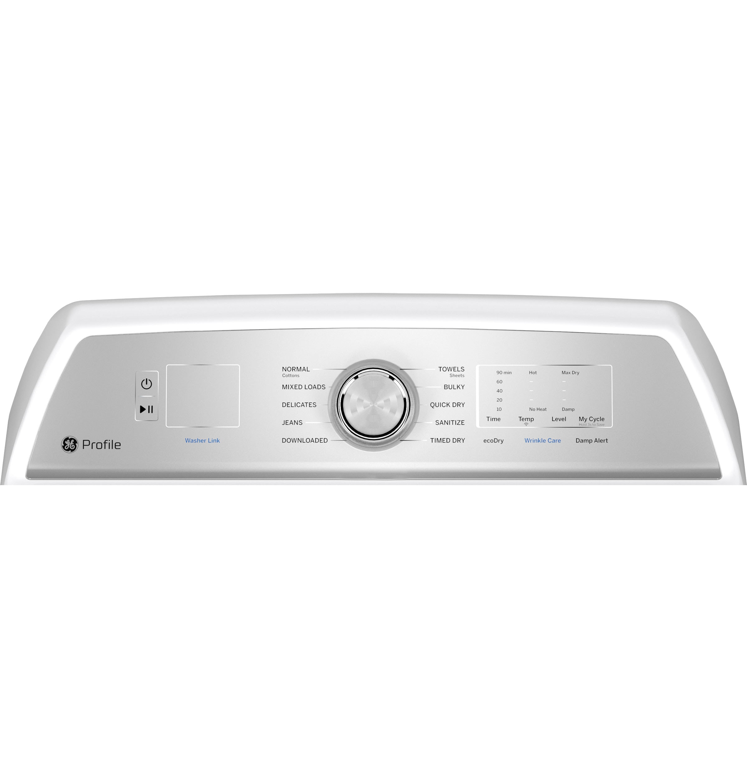 Secadora eléctrica de ventilación GE Profile de 7.4 pies cúbicos (Blanca) Energy Star Certificada PTDE60EBSRWS