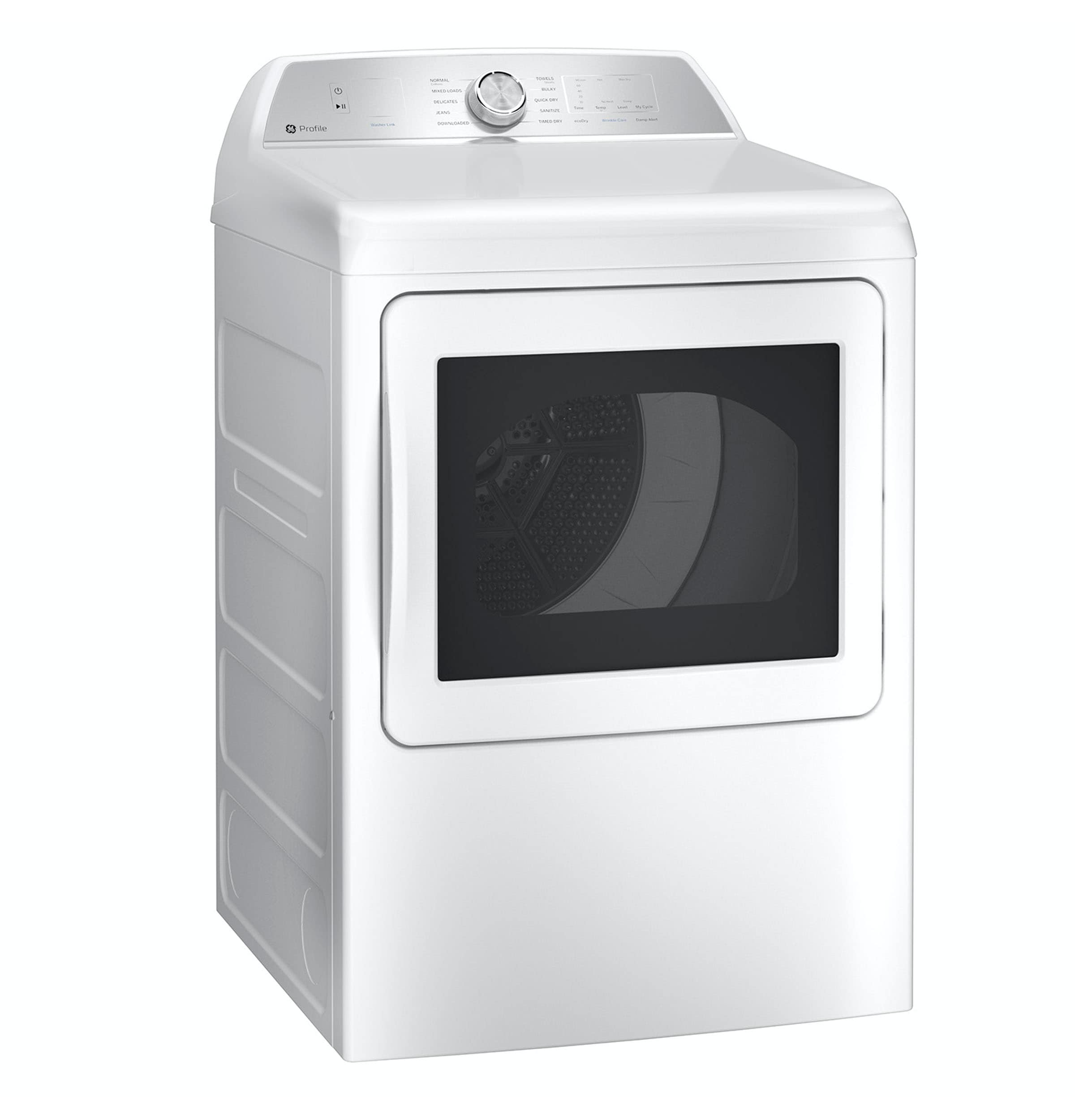 Secadora eléctrica de ventilación GE Profile de 7.4 pies cúbicos (Blanca) Energy Star Certificada PTDE60EBSRWS