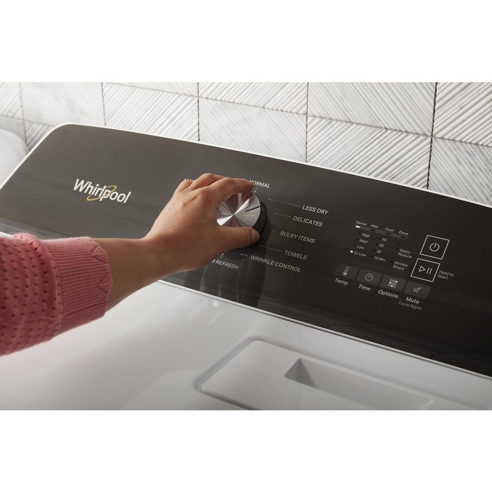 Secadora eléctrica de 7 pies cúbicos con ciclo de vapor de Whirlpool (Blanca) WED5050LW.