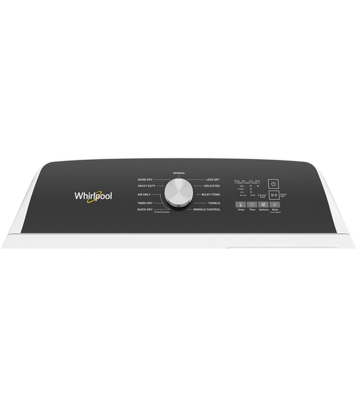 Secadora de gas de conducto con ciclo de vapor de 7 pies cúbicos de Whirlpool (Blanco) WGD5050LW