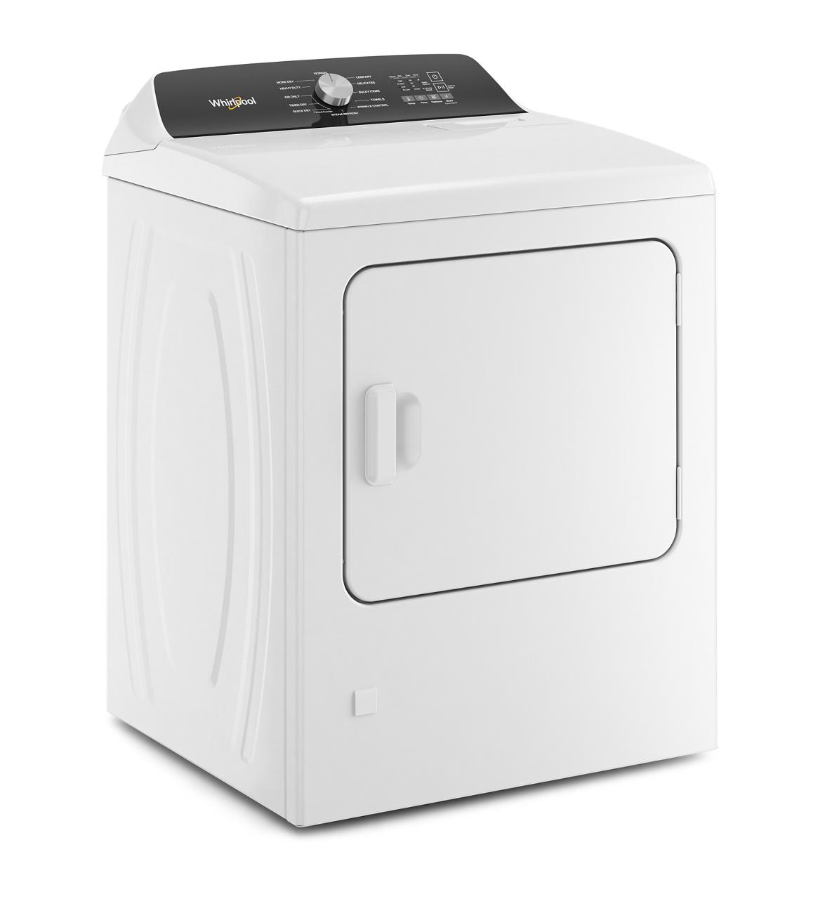 Secadora de gas de conducto con ciclo de vapor de 7 pies cúbicos de Whirlpool (Blanco) WGD5050LW