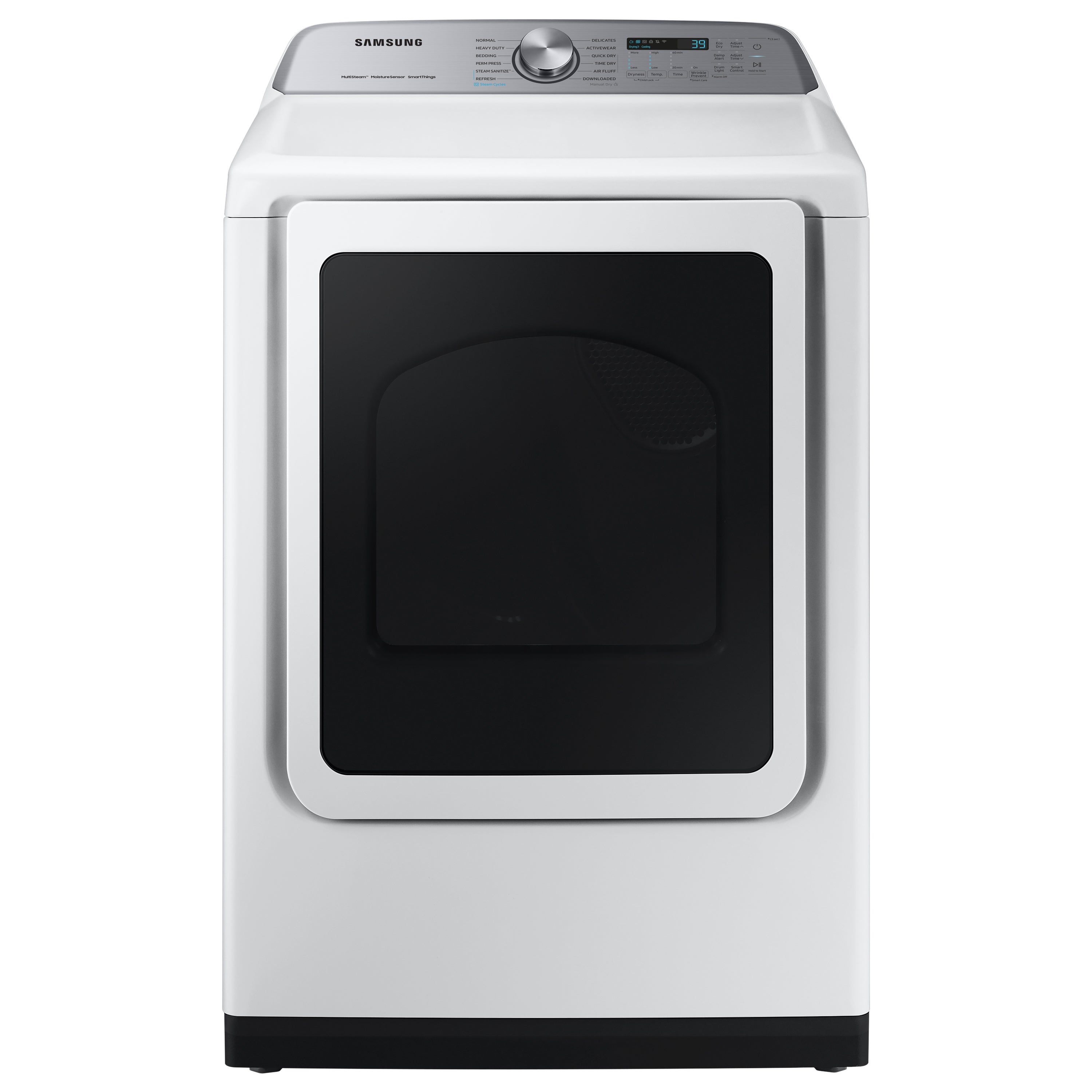 Secadora eléctrica de vapor de 7.4 pies cúbicos con ciclo de vapor (Blanco) DVE52A5500W de Samsung