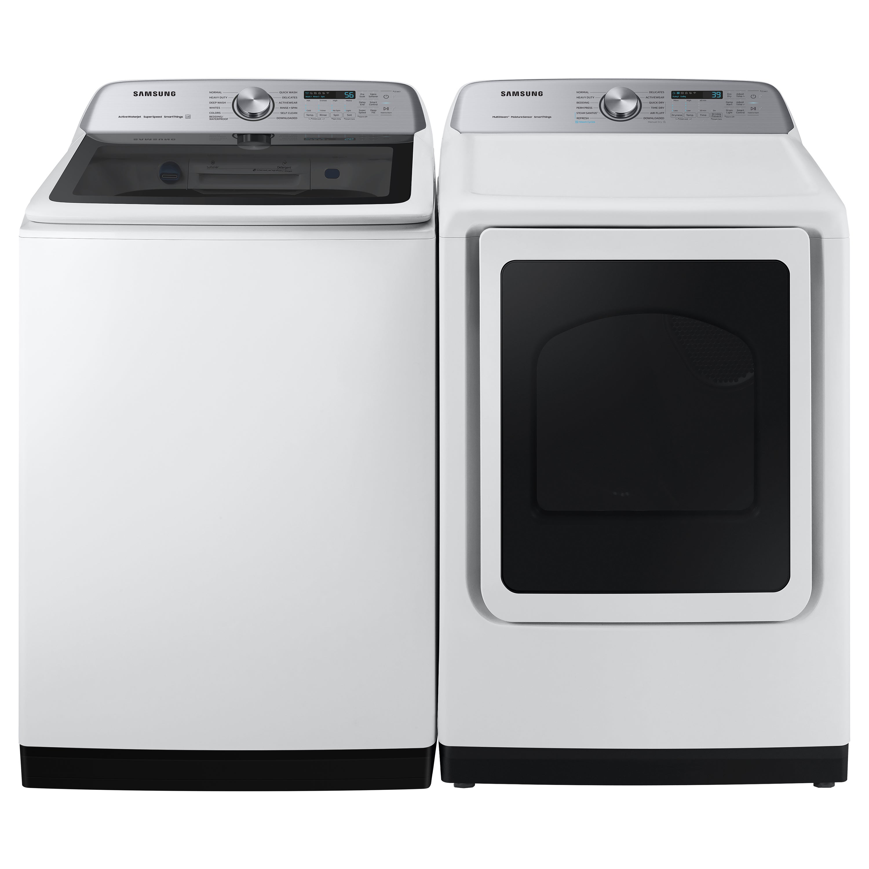 Secadora eléctrica de vapor de 7.4 pies cúbicos con ciclo de vapor (Blanco) DVE52A5500W de Samsung